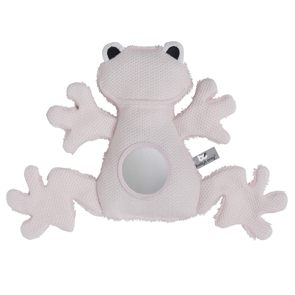 Doudou d&#039;éveil grenouille rose très clair