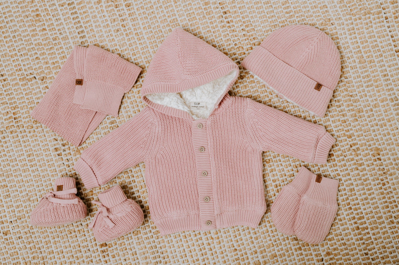 Vestje met capuchon teddy Soul oud roze - 74