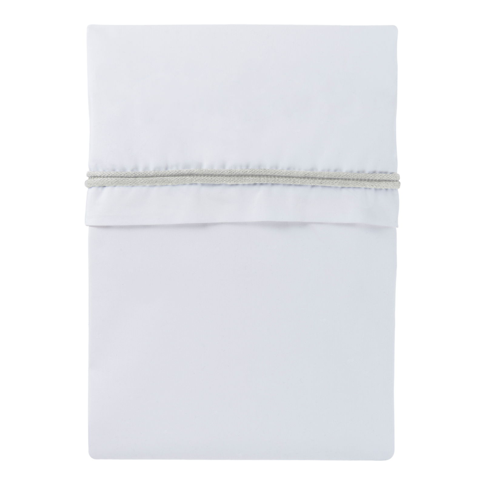 Baby crib sheet knitted ribbon woolwhite/white