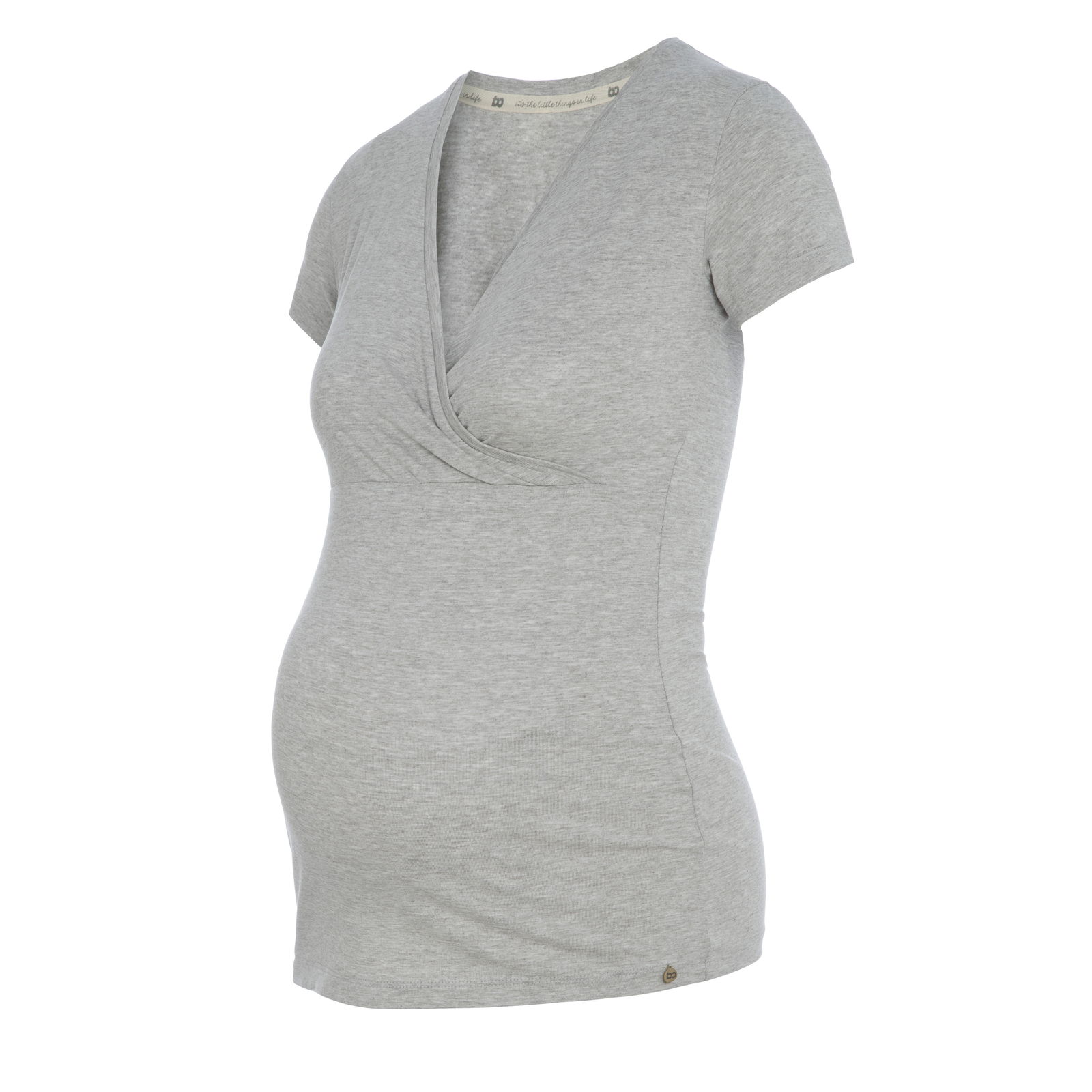 Maternity T-shirt Glow dusty grey - M - With nursing function