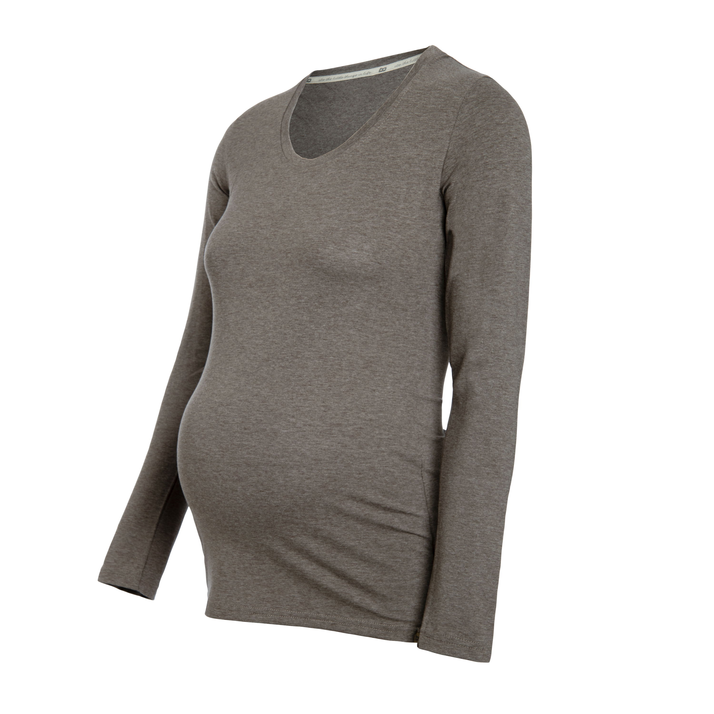 Maternity long sleeve top Glow hazel brown - L