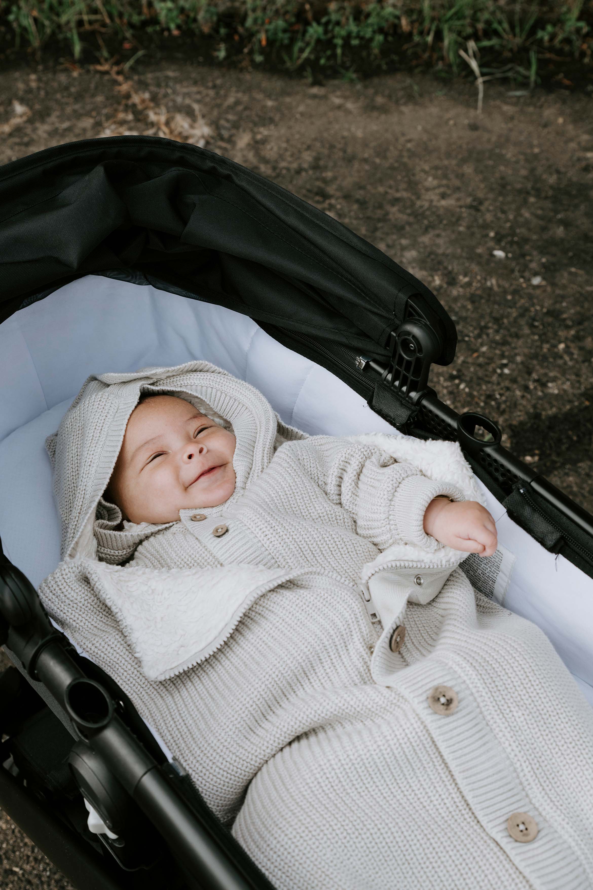 Kinderwagen voetenzak teddy Soul warm linen