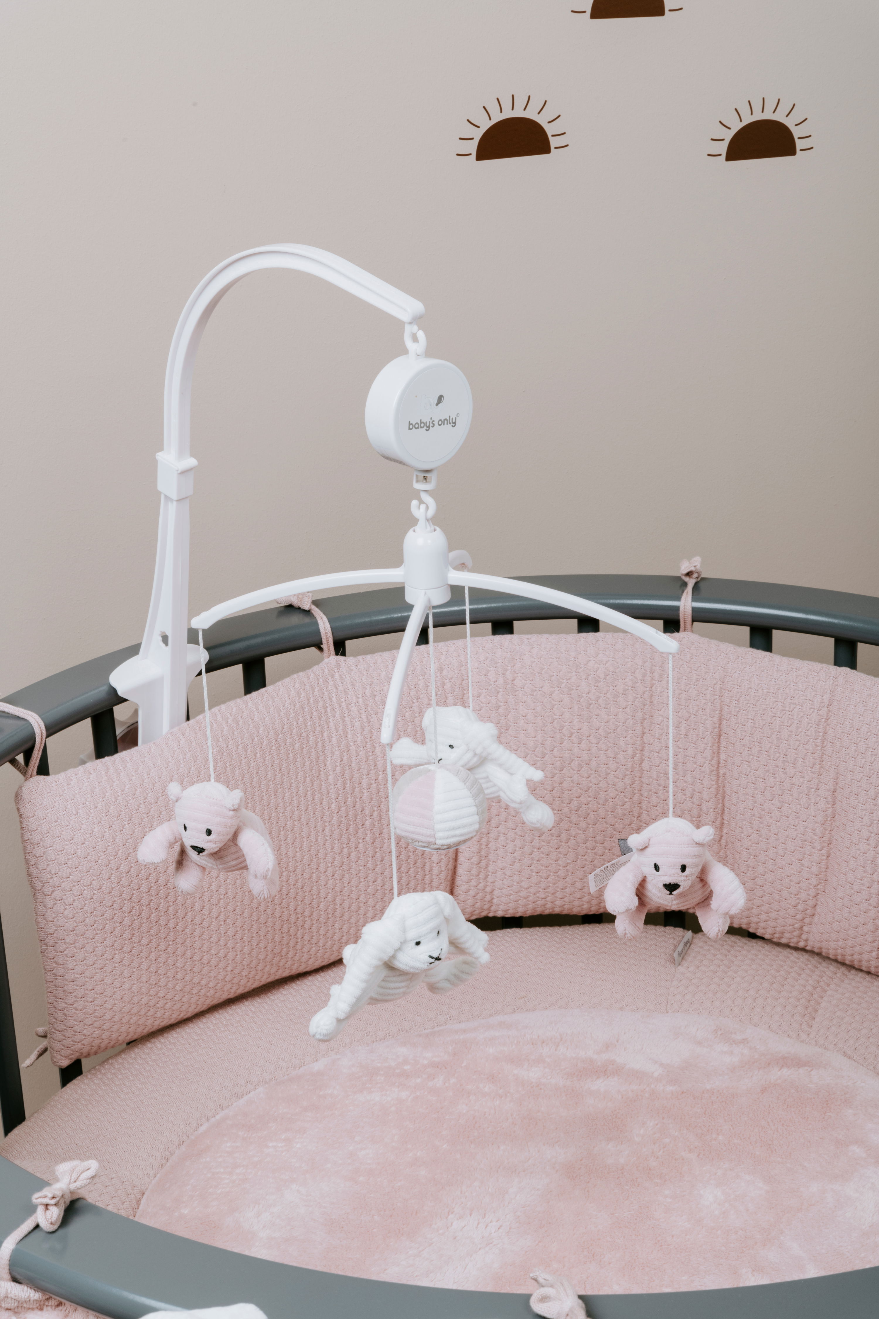 Bed/playpen bumper Sky old pink