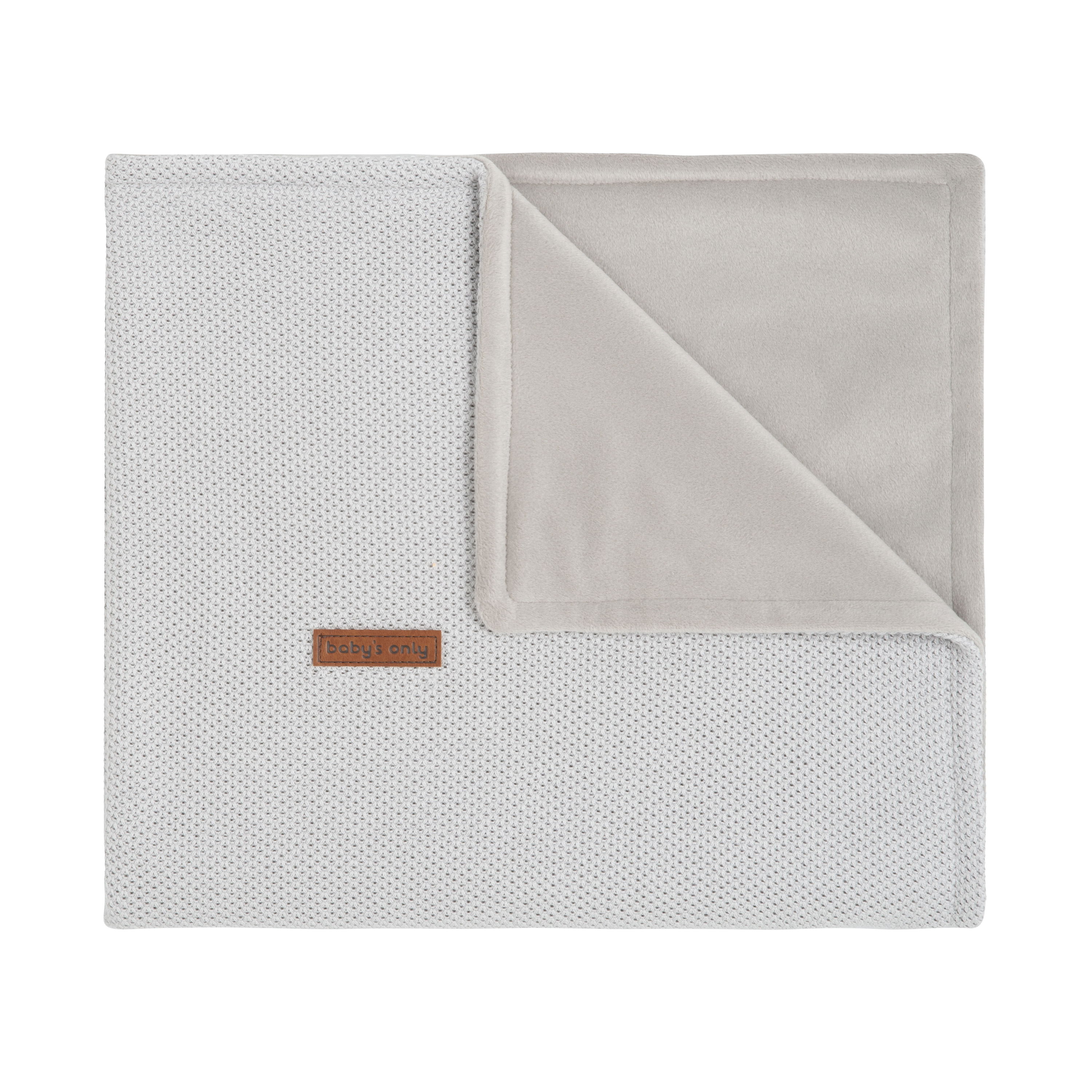 Cot blanket soft Classic silver-grey