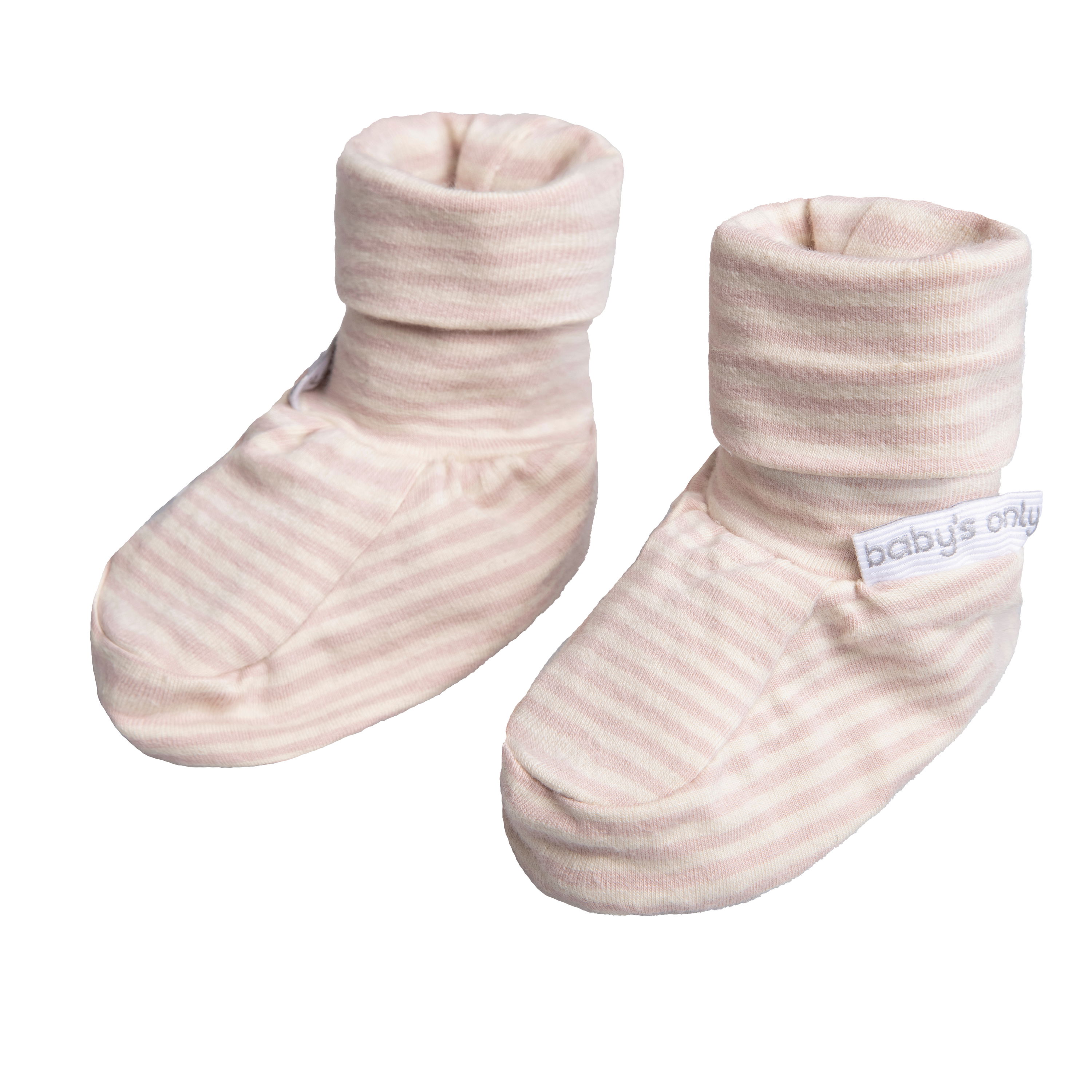 Chaussons Stripe vieux rose - 0-3 mois