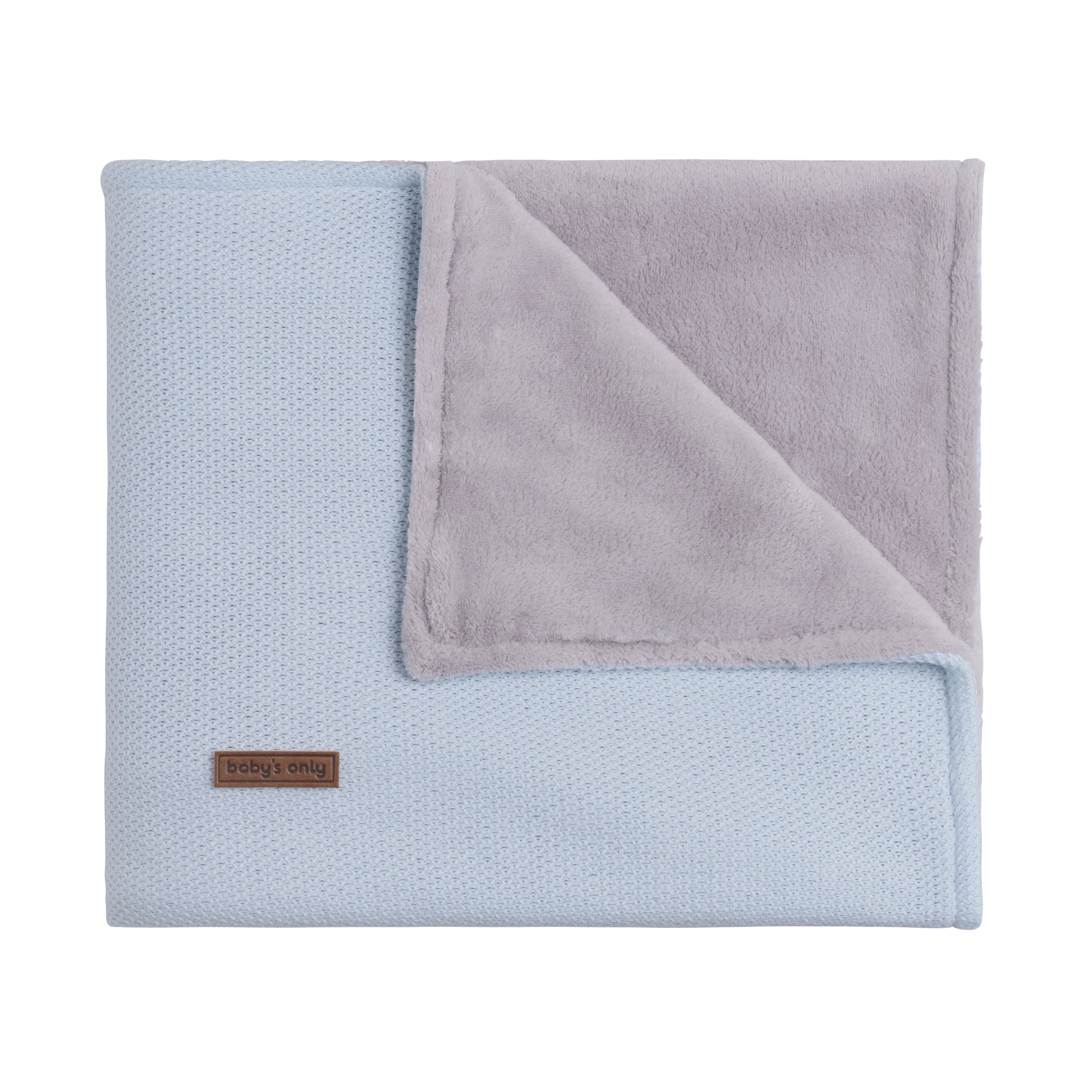 Baby crib blanket teddy Classic powder blue