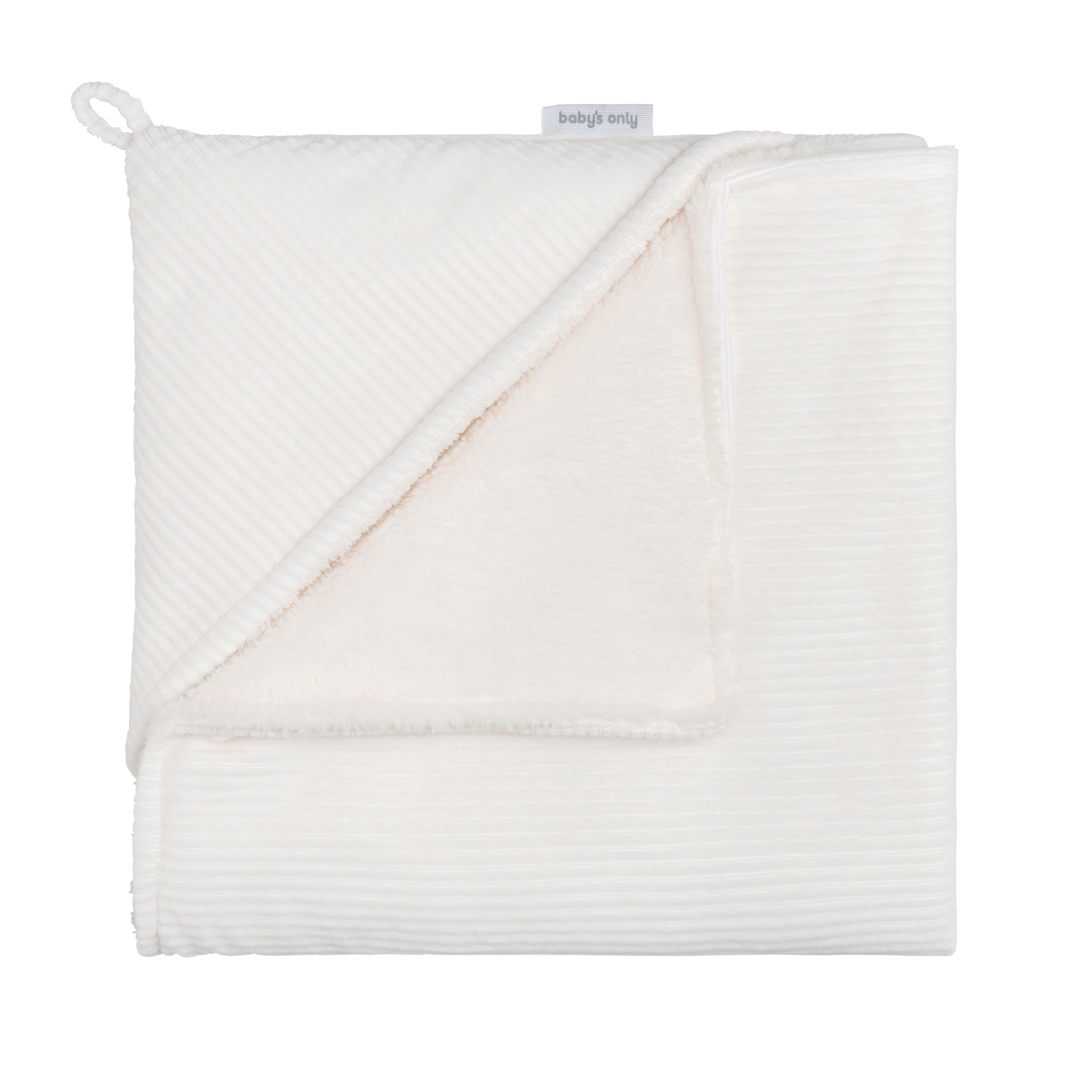 Hooded baby blanket Sense white