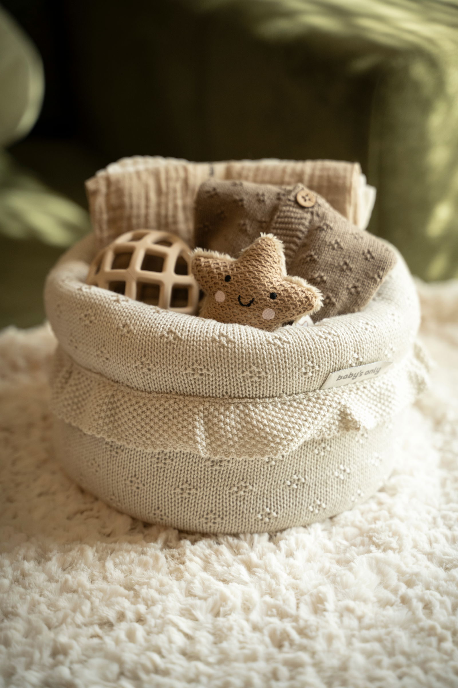 Panier commode Mood warm linen