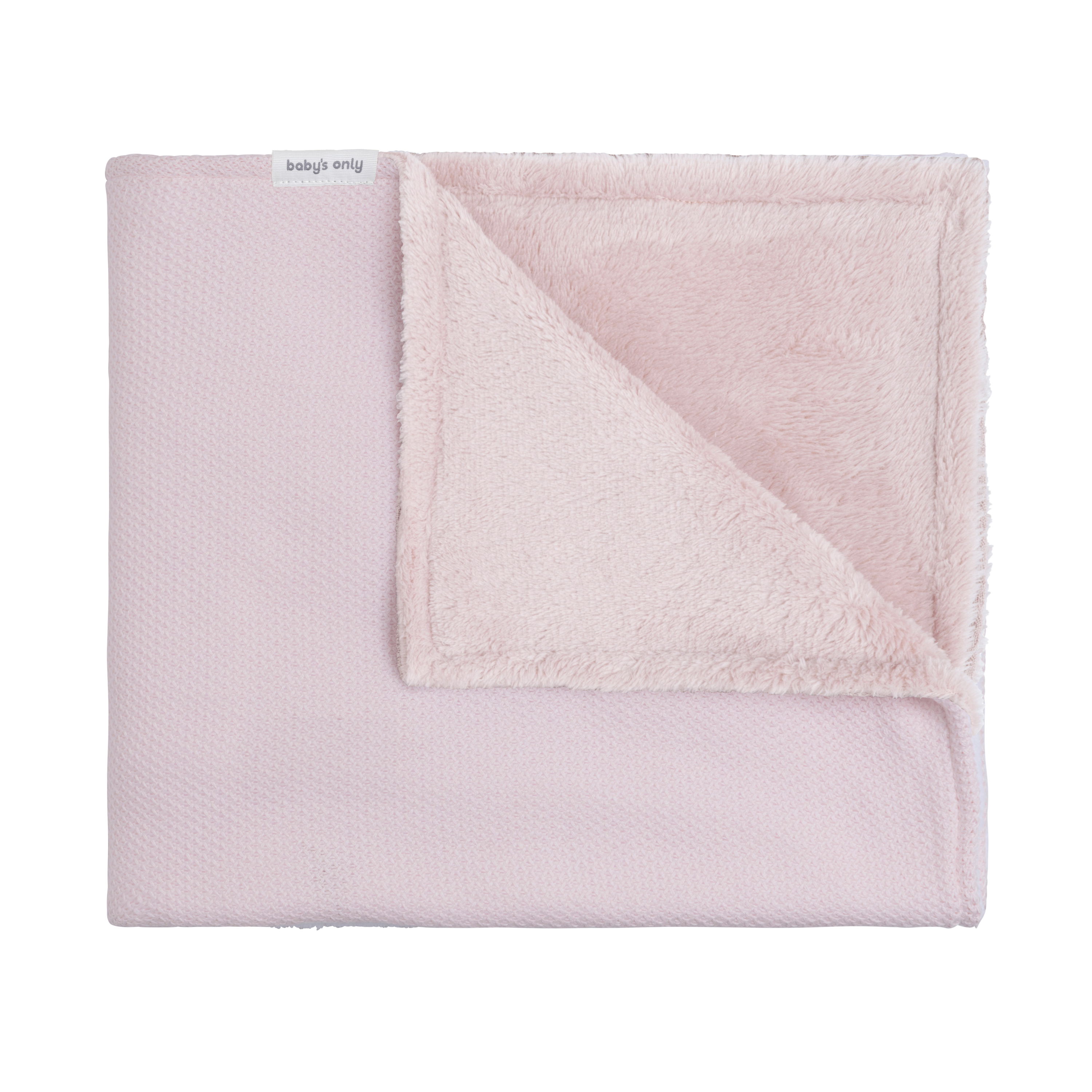 Couverture berceau teddy Classic rose très clair