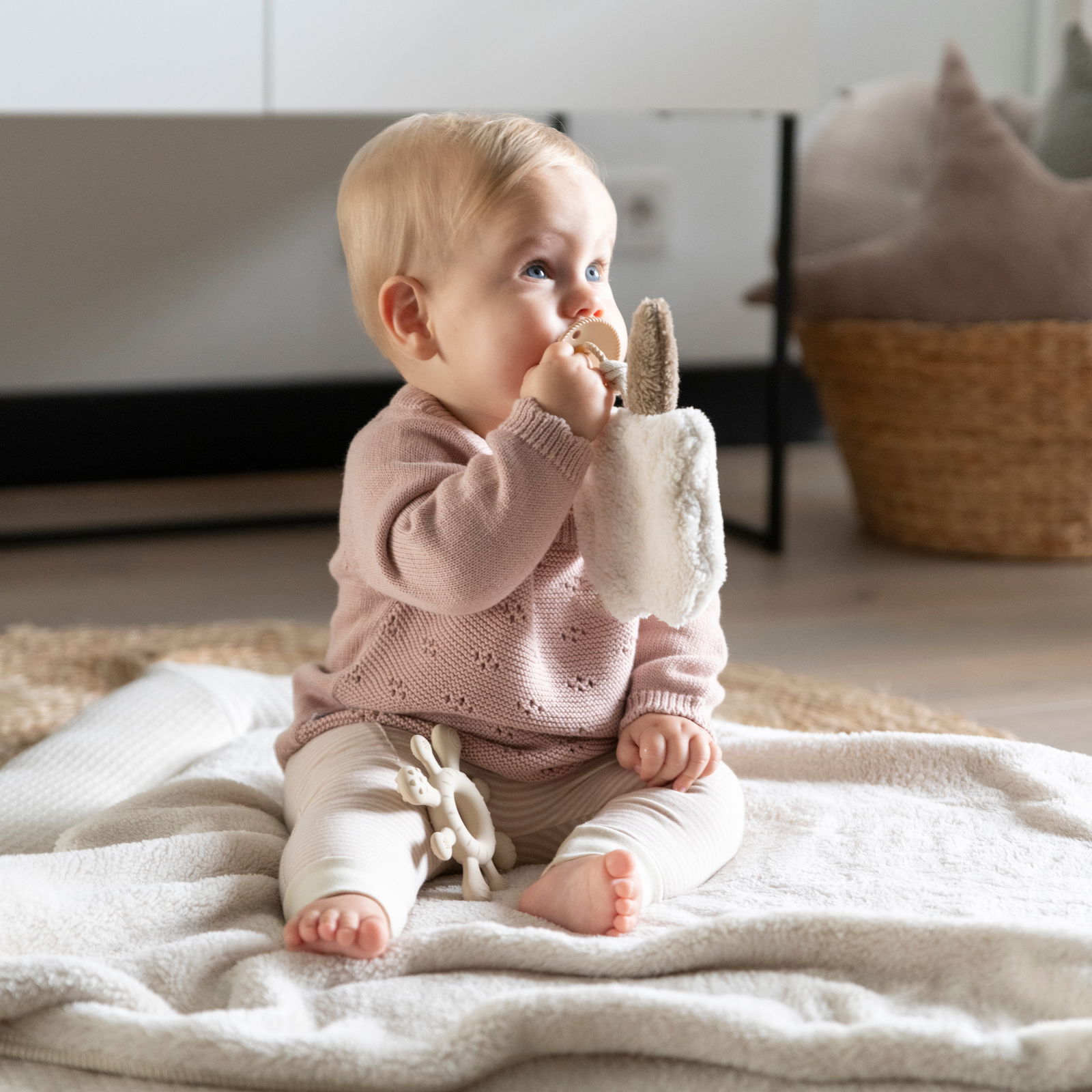 Speendoekje appel Cozy oud roze