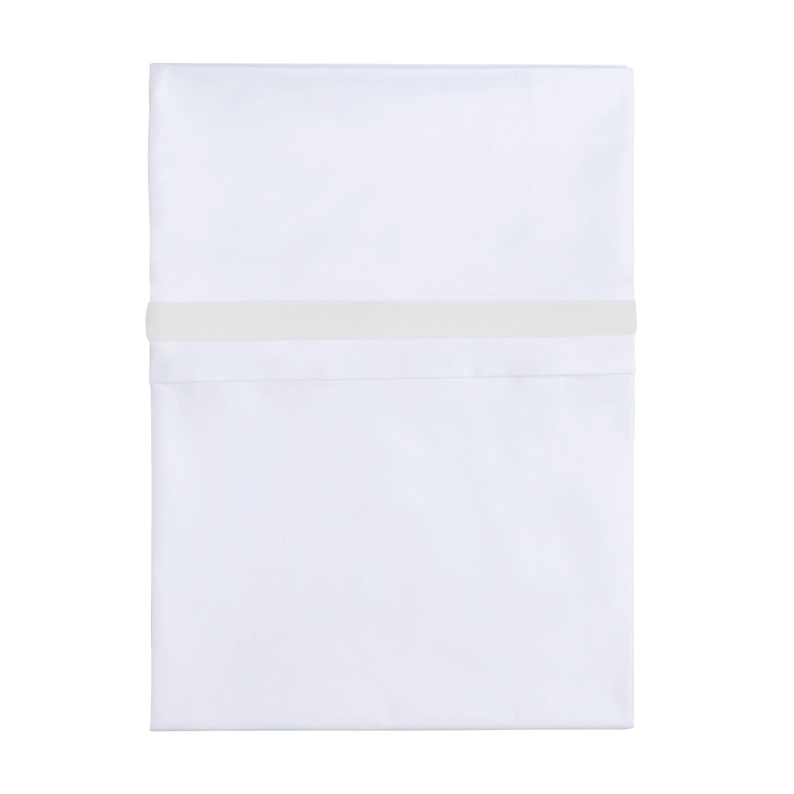 Cot sheet woven ribbon white