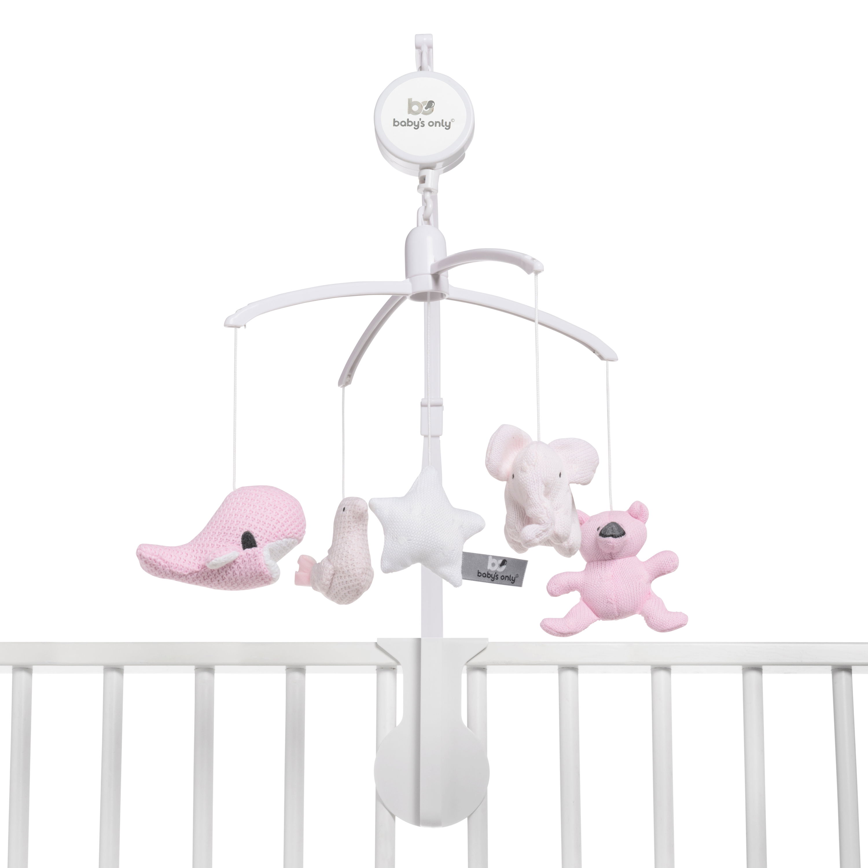 Musical mobile classic pink/baby pink/white