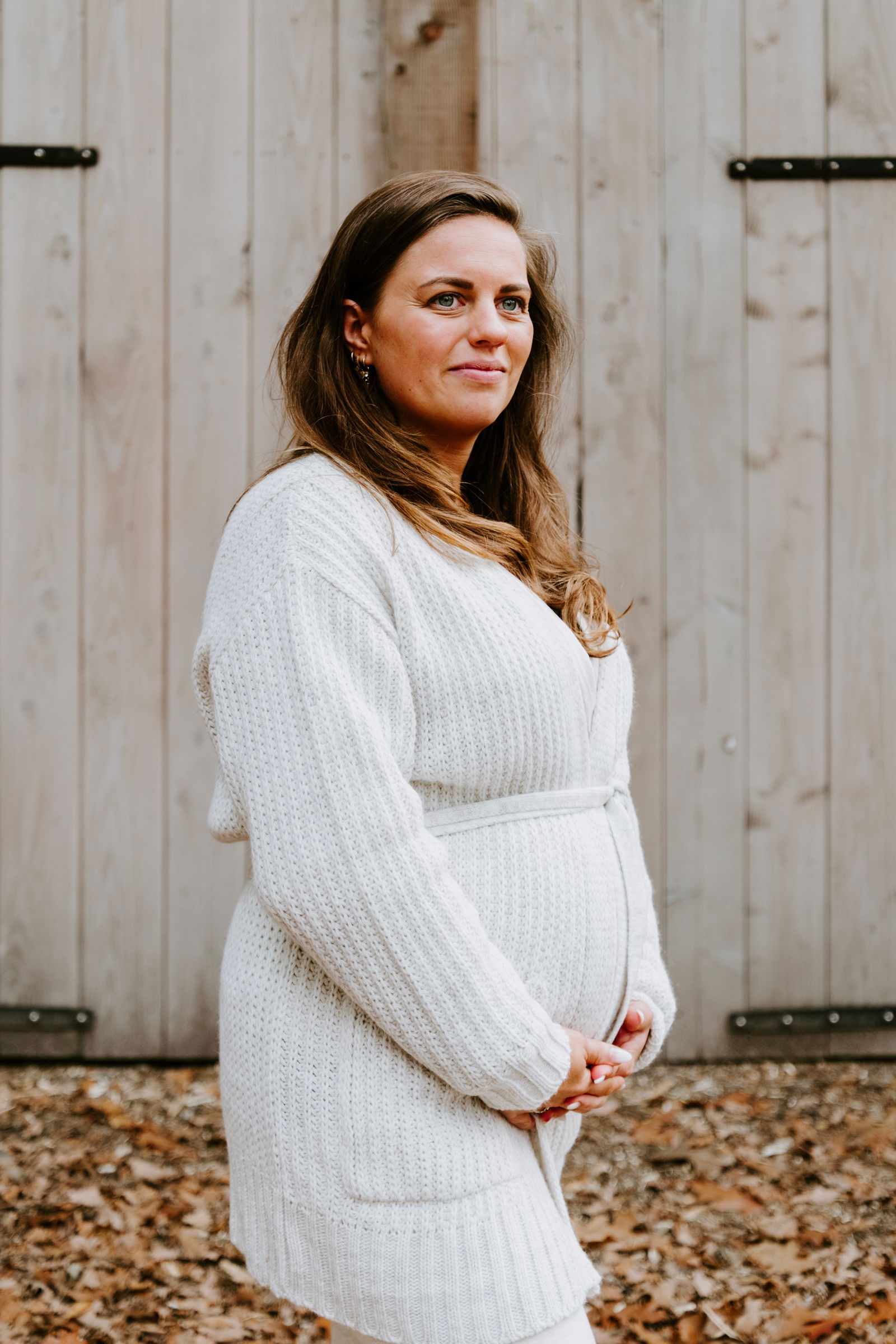 Maternity cardigan Glow urban green - L