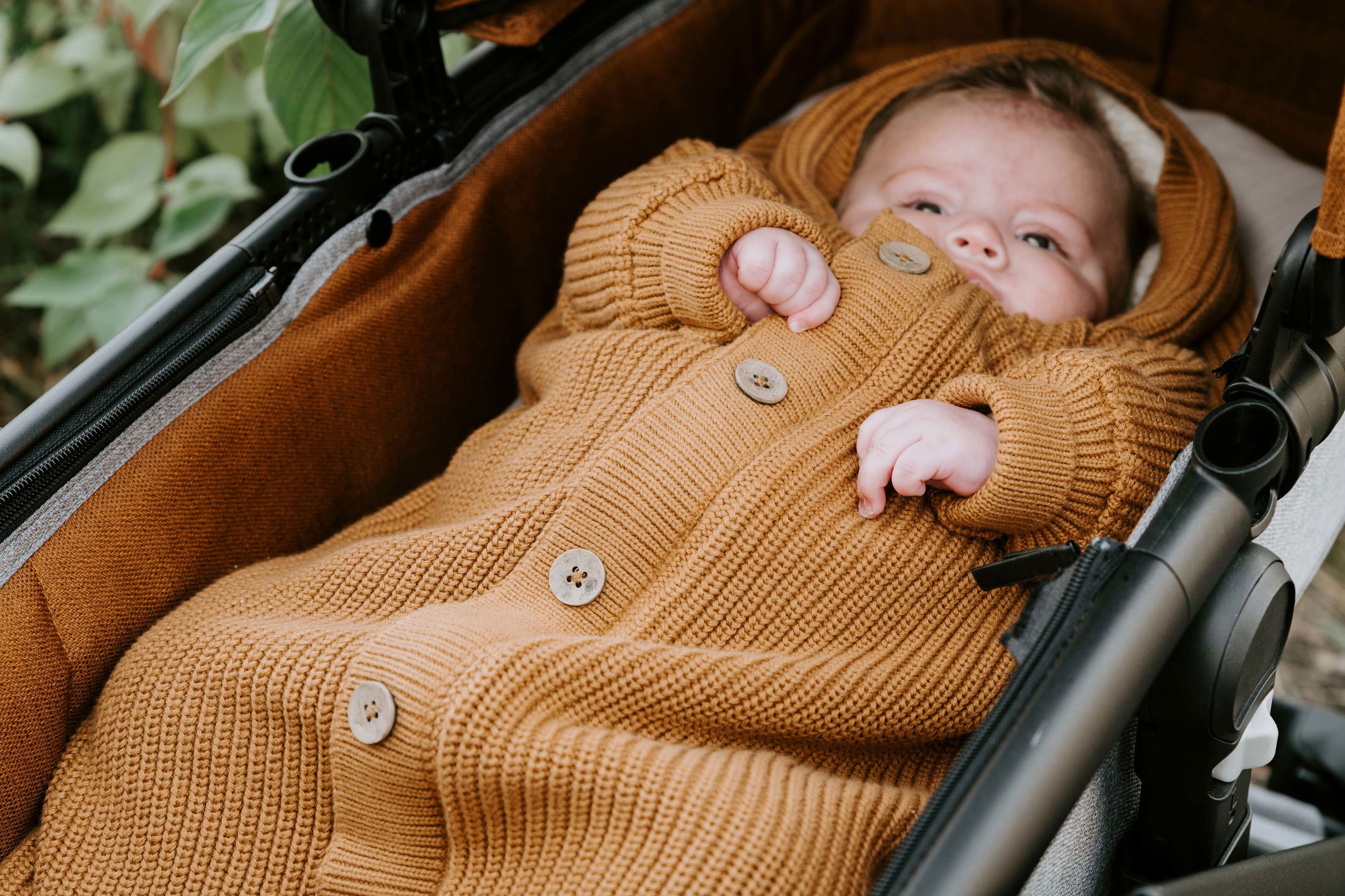 Kinderwagen voetenzak teddy Soul caramel