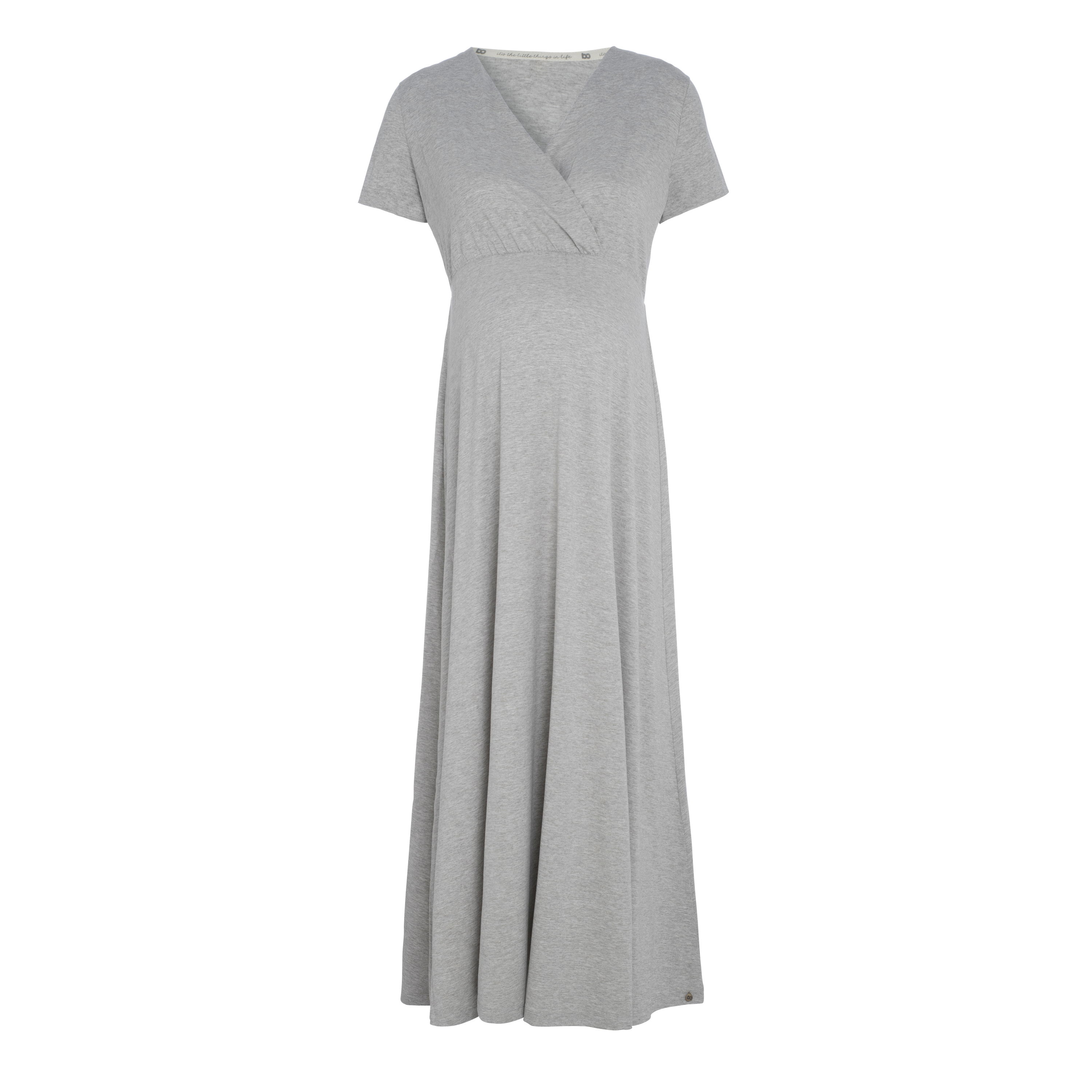 Maternity dress Glow dusty grey - L/XL - With nursing function