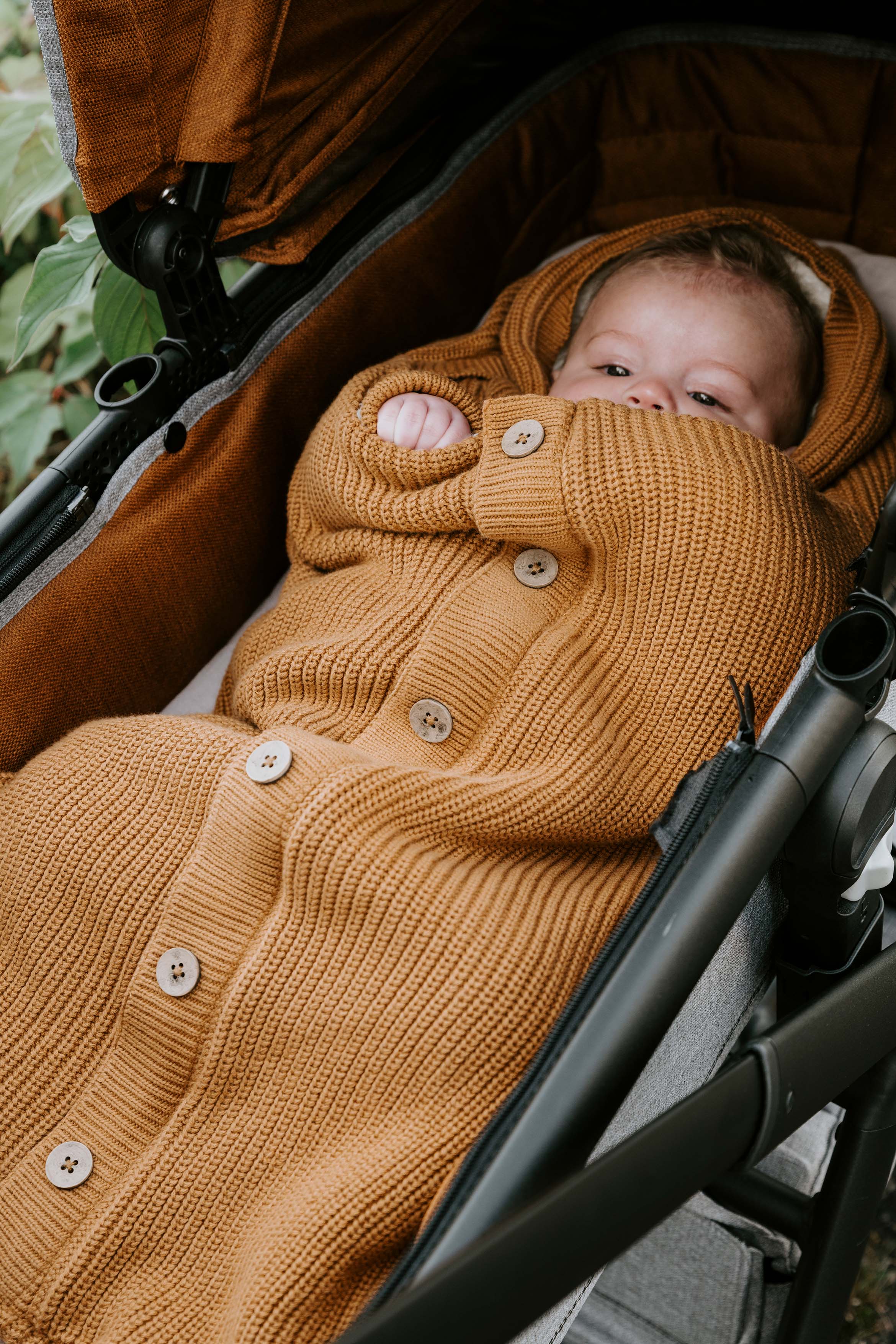 Kinderwagen voetenzak teddy Soul caramel