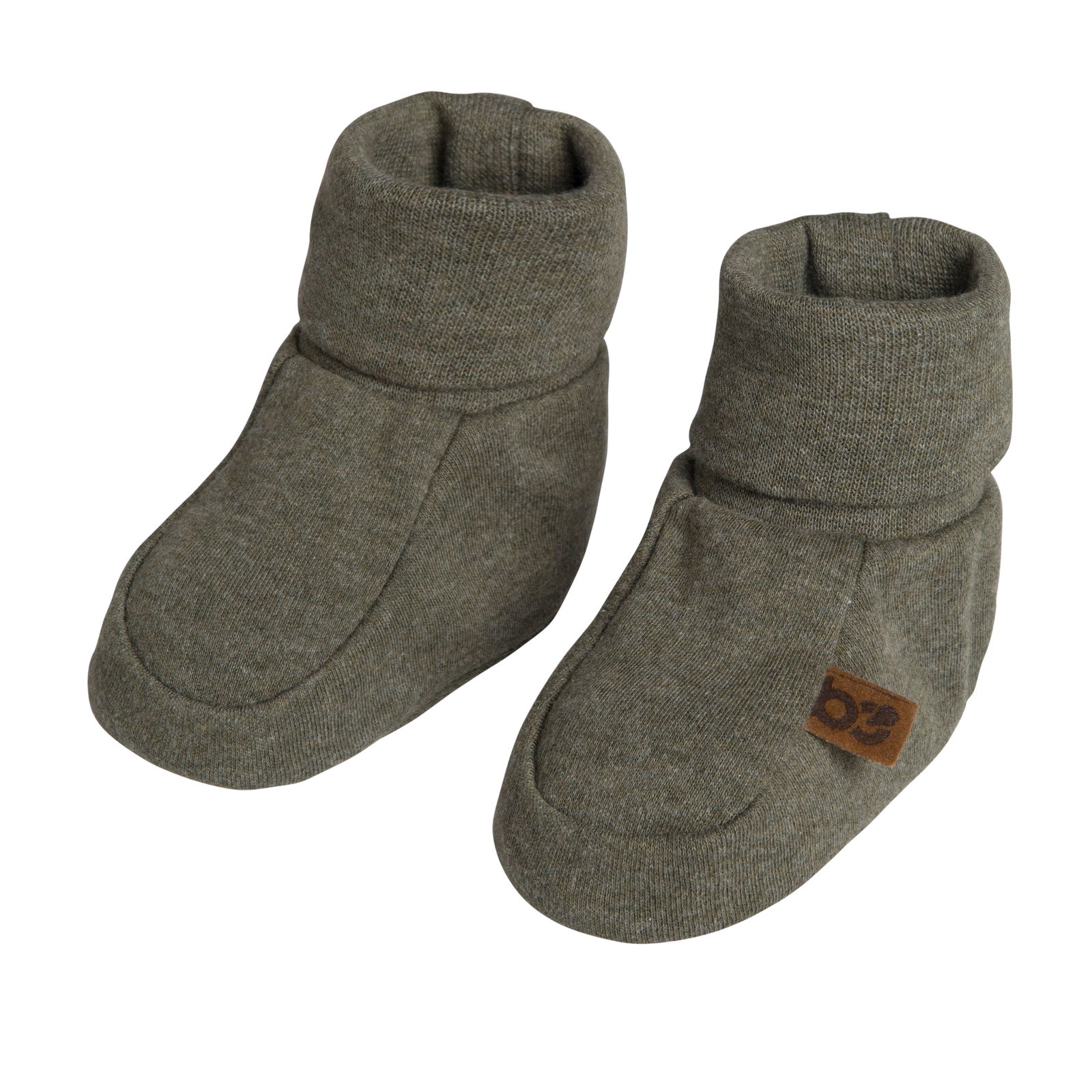 Booties Melange khaki - 0-3 months