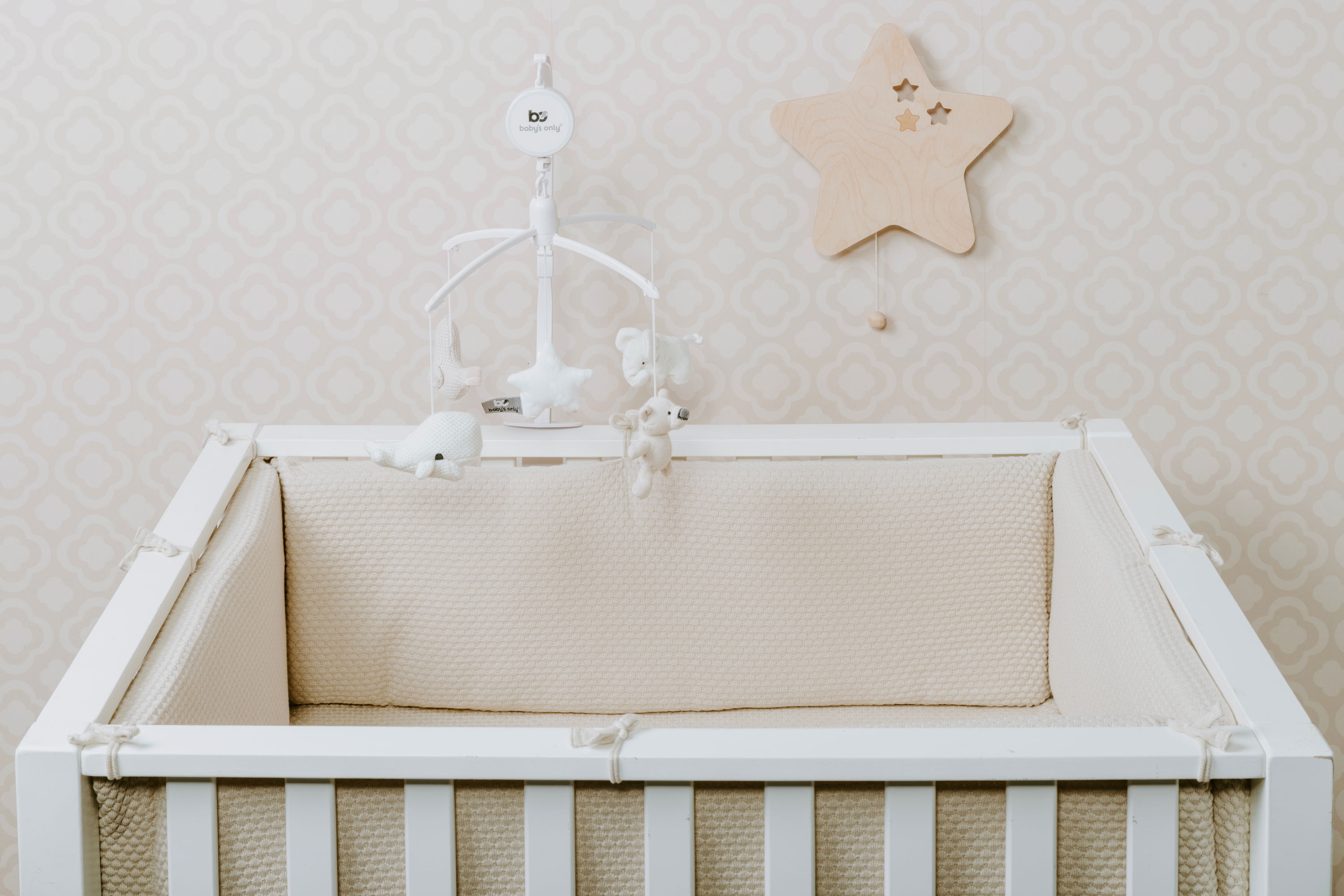 Playpen bumper Sky warm linen