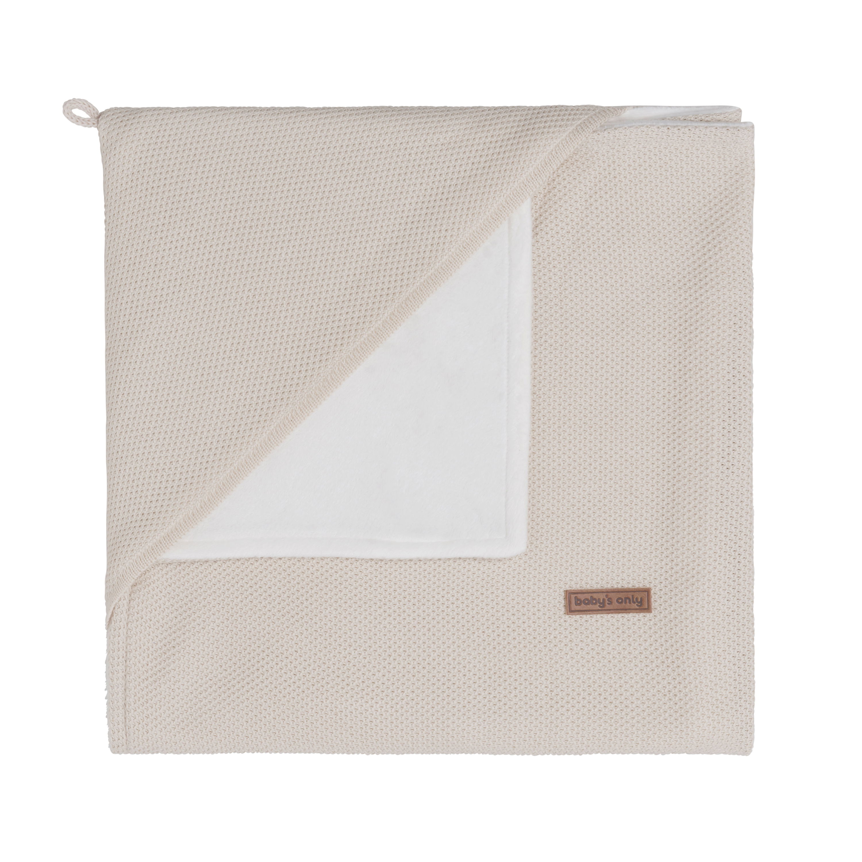 Hooded baby blanket soft Classic sand