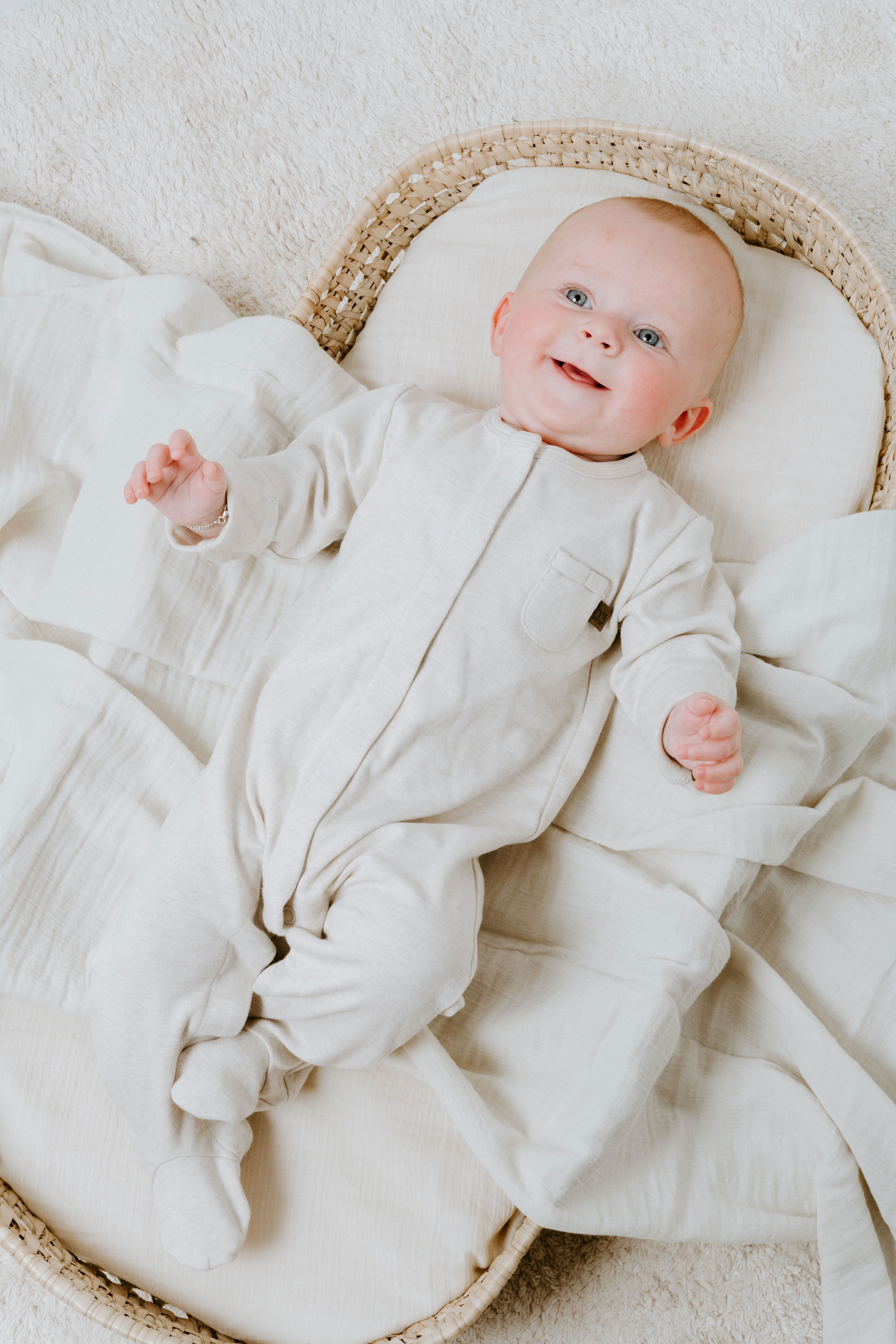 Boxpakje met voetjes Melange warm linen - 50