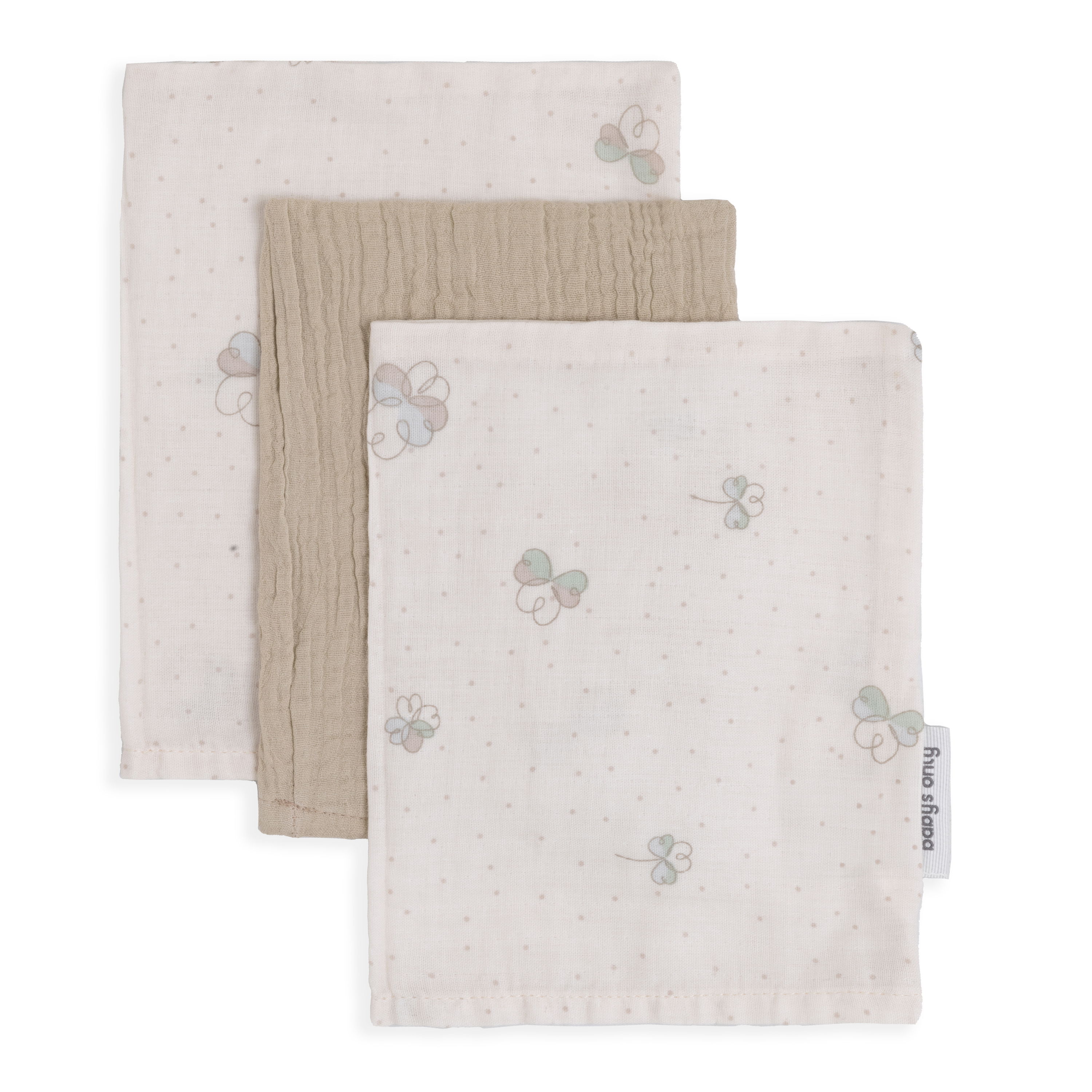 Washandje Tender beige/clover - 3-pack