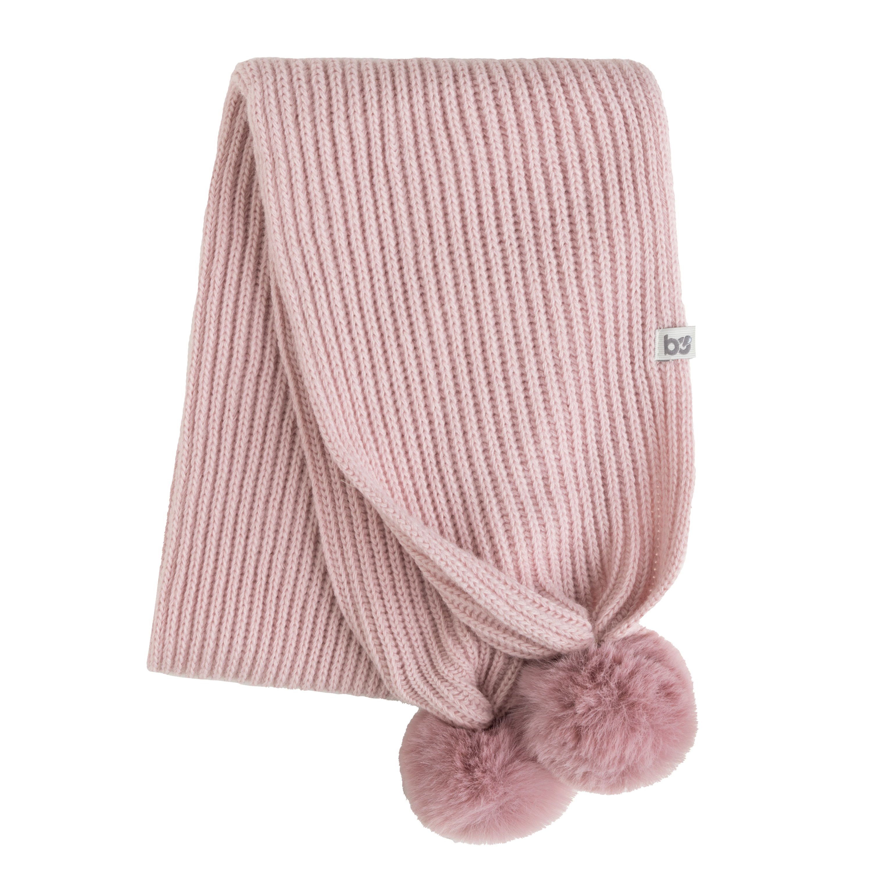 Écharpe avec pompon Cool vieux rose - 3-8 ans