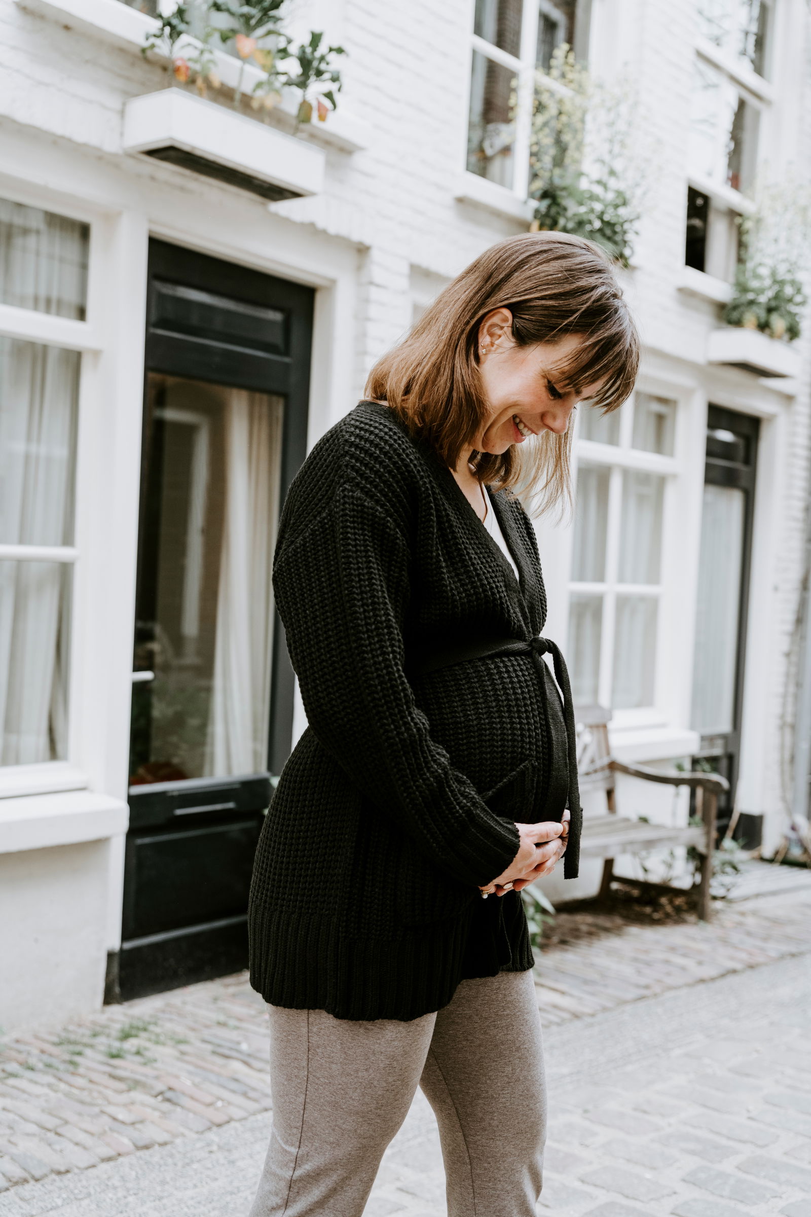 Maternity cardigan Glow urban green - L