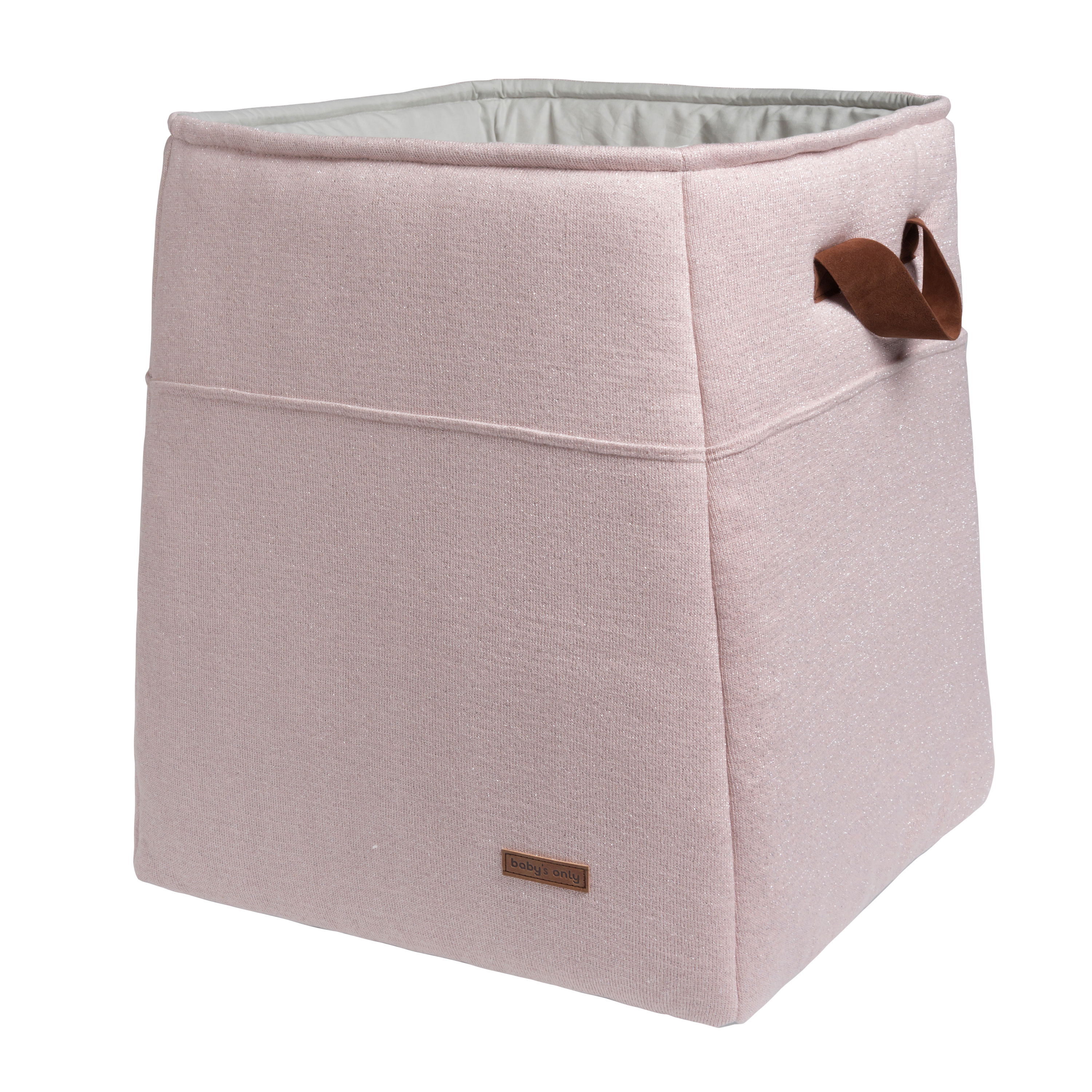 Panier de rangement Sparkle rose-argent mêlé