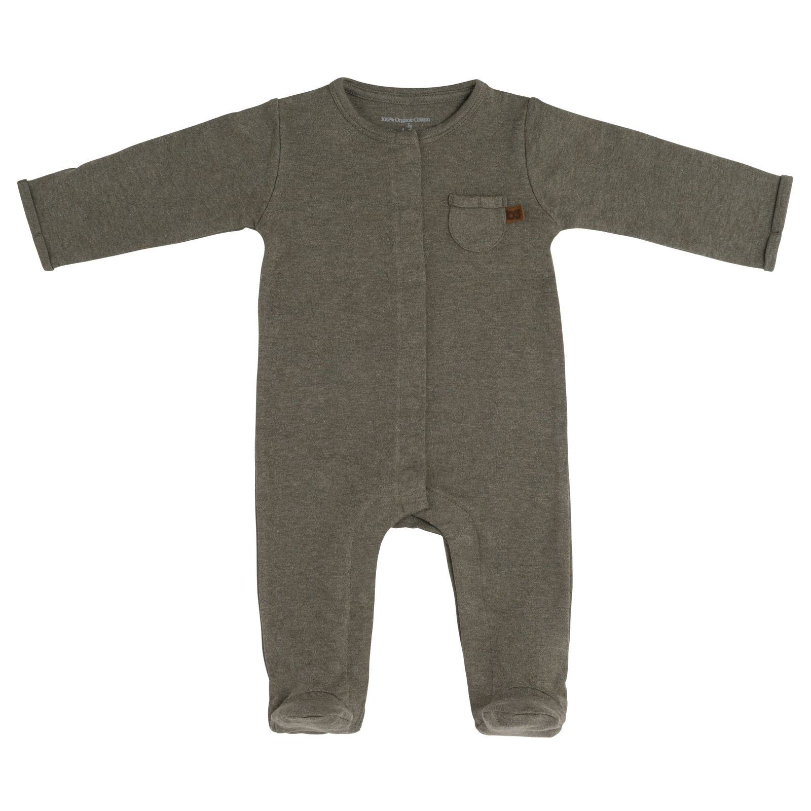 Boxpakje met voetjes Melange khaki - 62