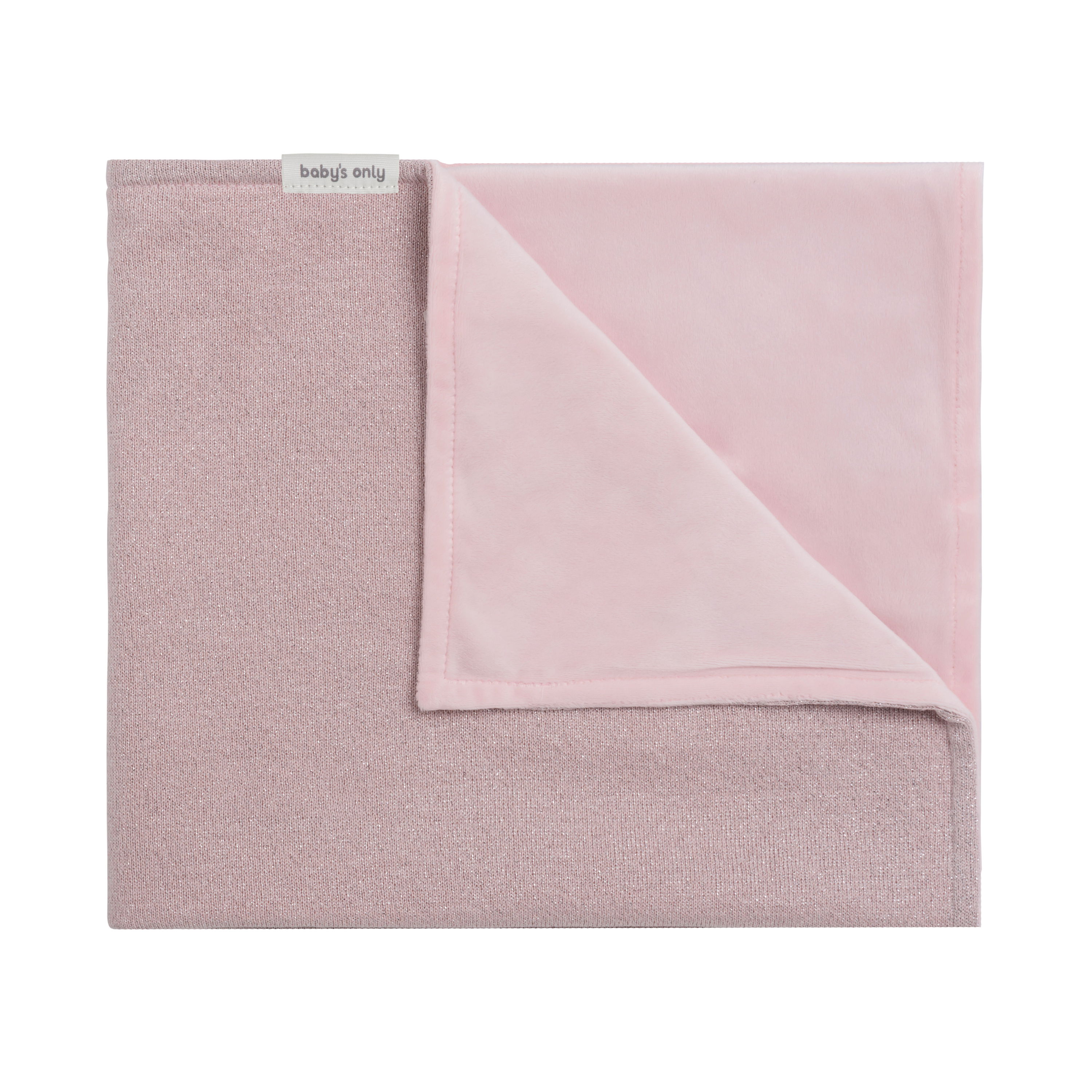 Babydecke Soft Sparkle Silber-Rosa Melee