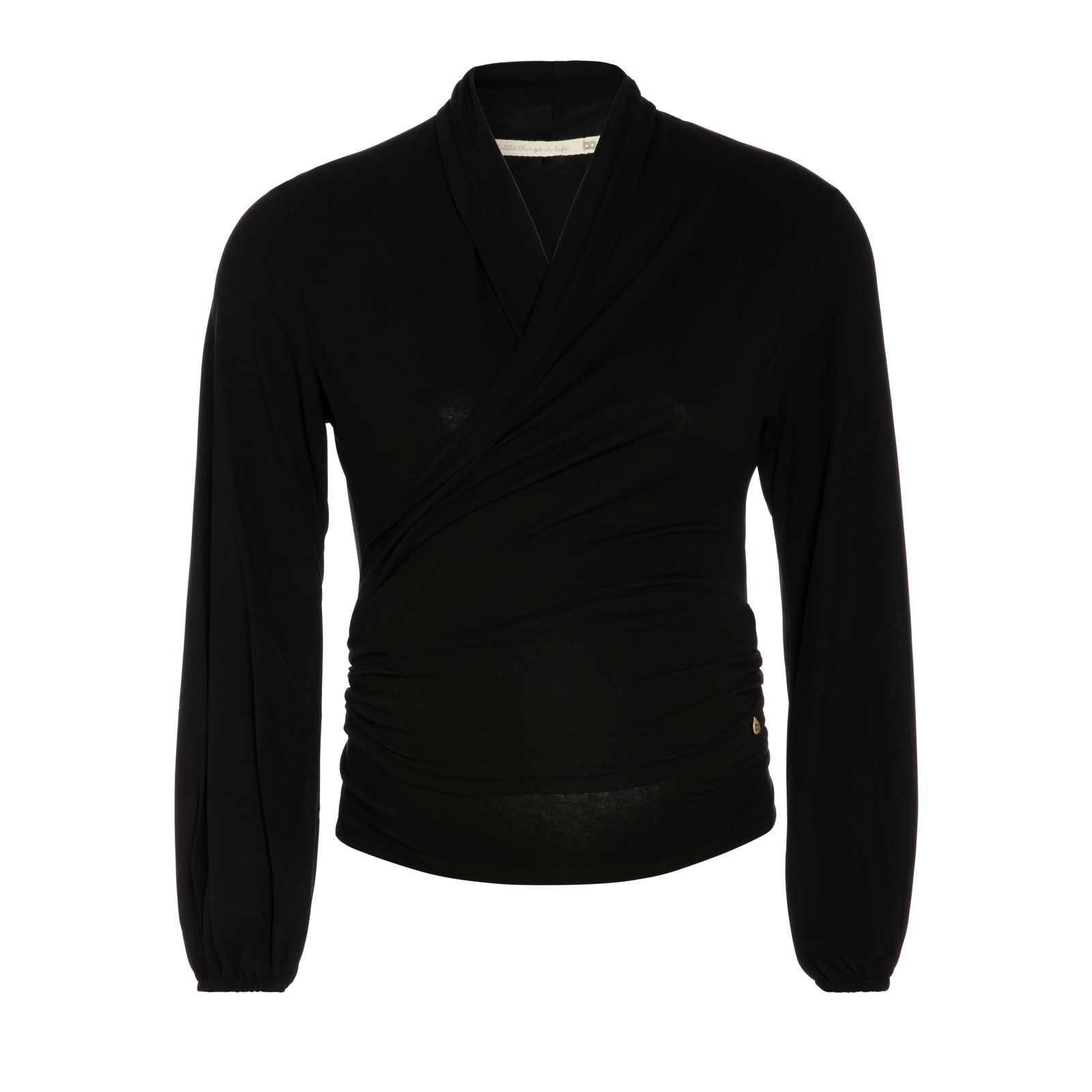 Wrap top de maternité Glow noir - L