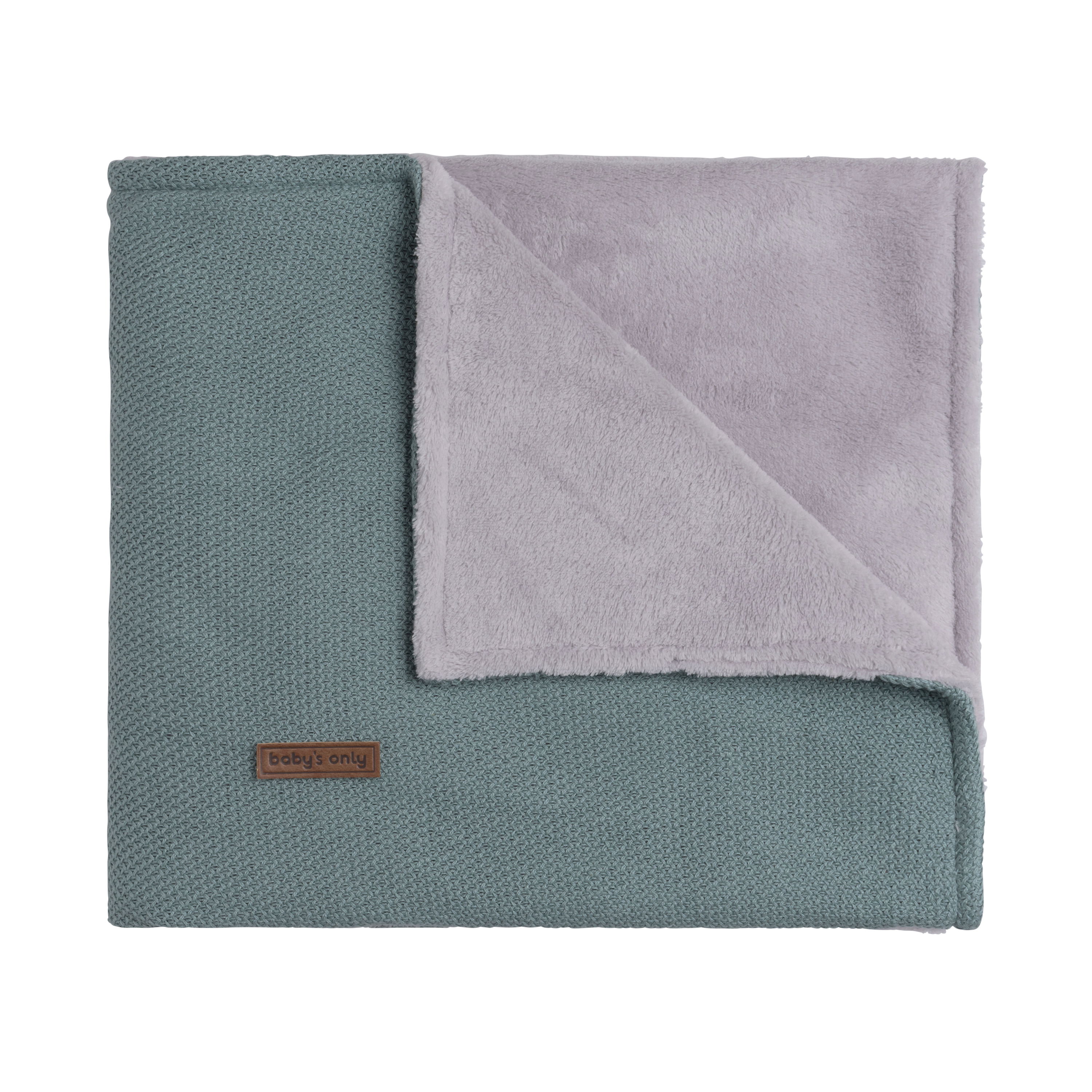 Couverture berceau teddy Classic stonegreen