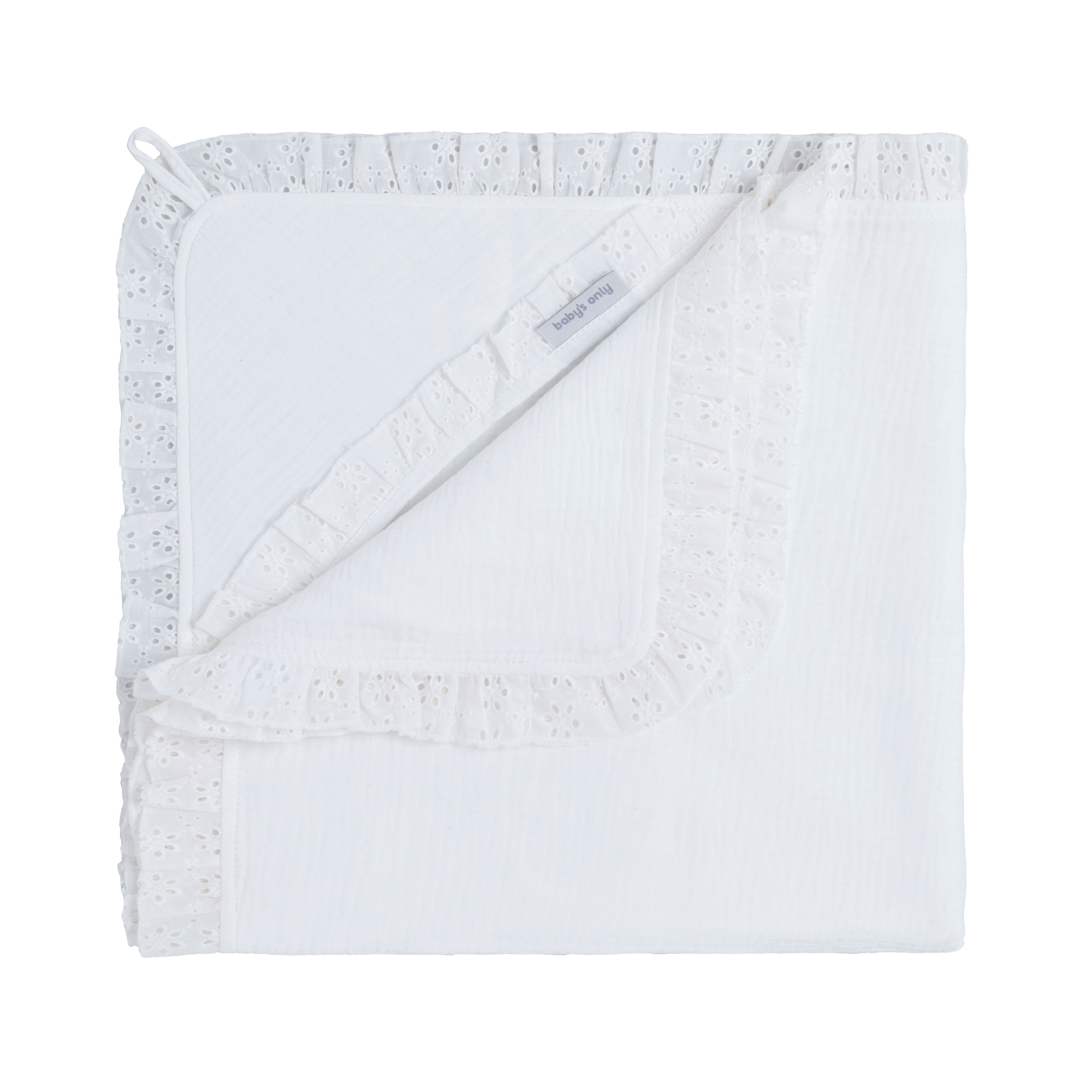 Hooded baby blanket Calm white