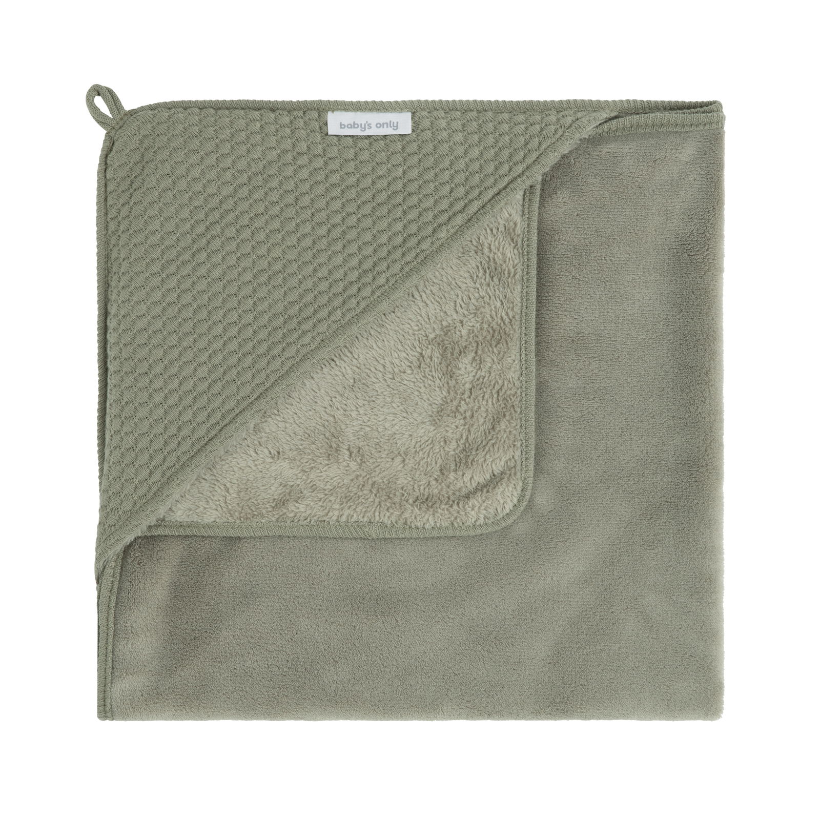 Hooded baby blanket Sky urban green