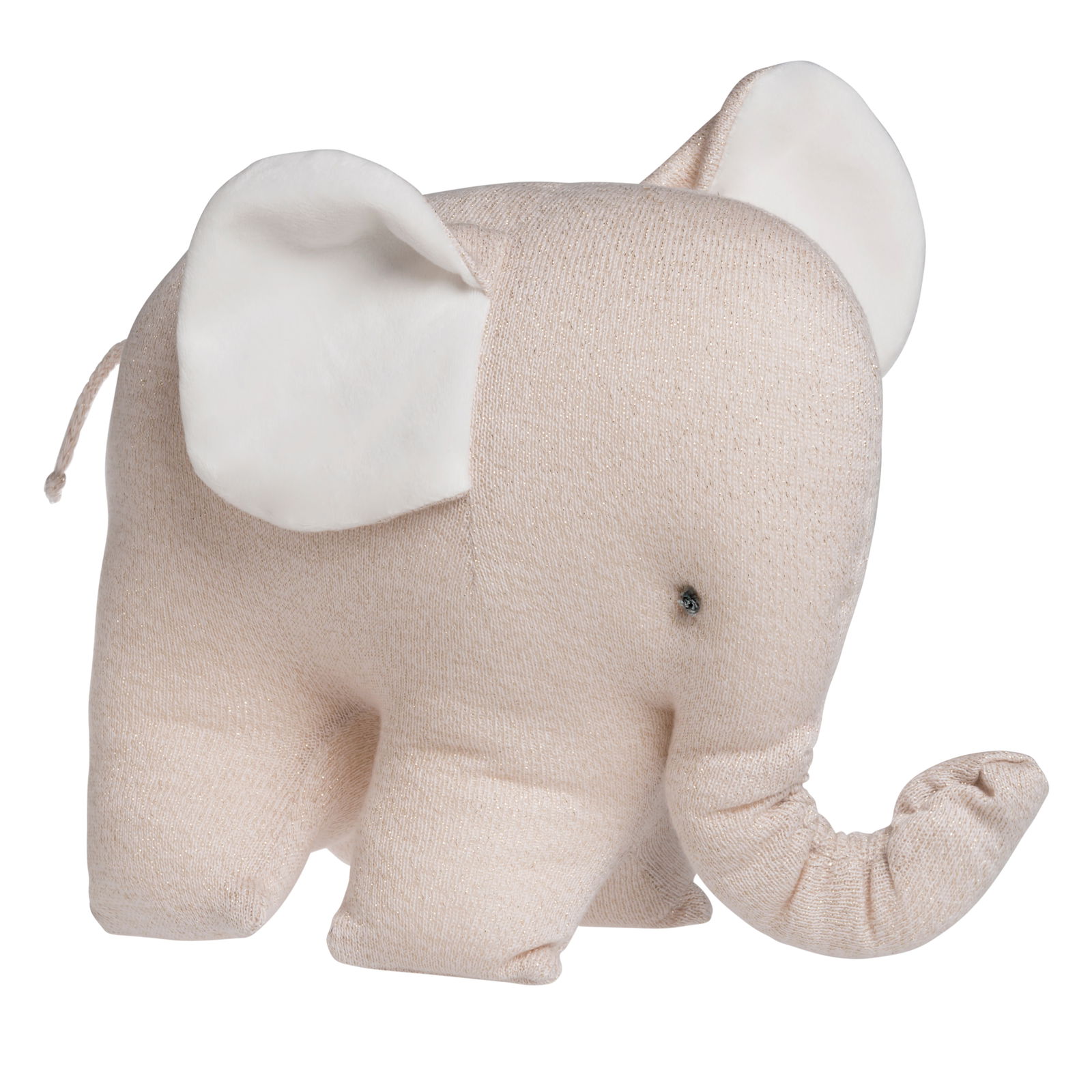 Stuffed elephant Sparkle gold-ivory melee