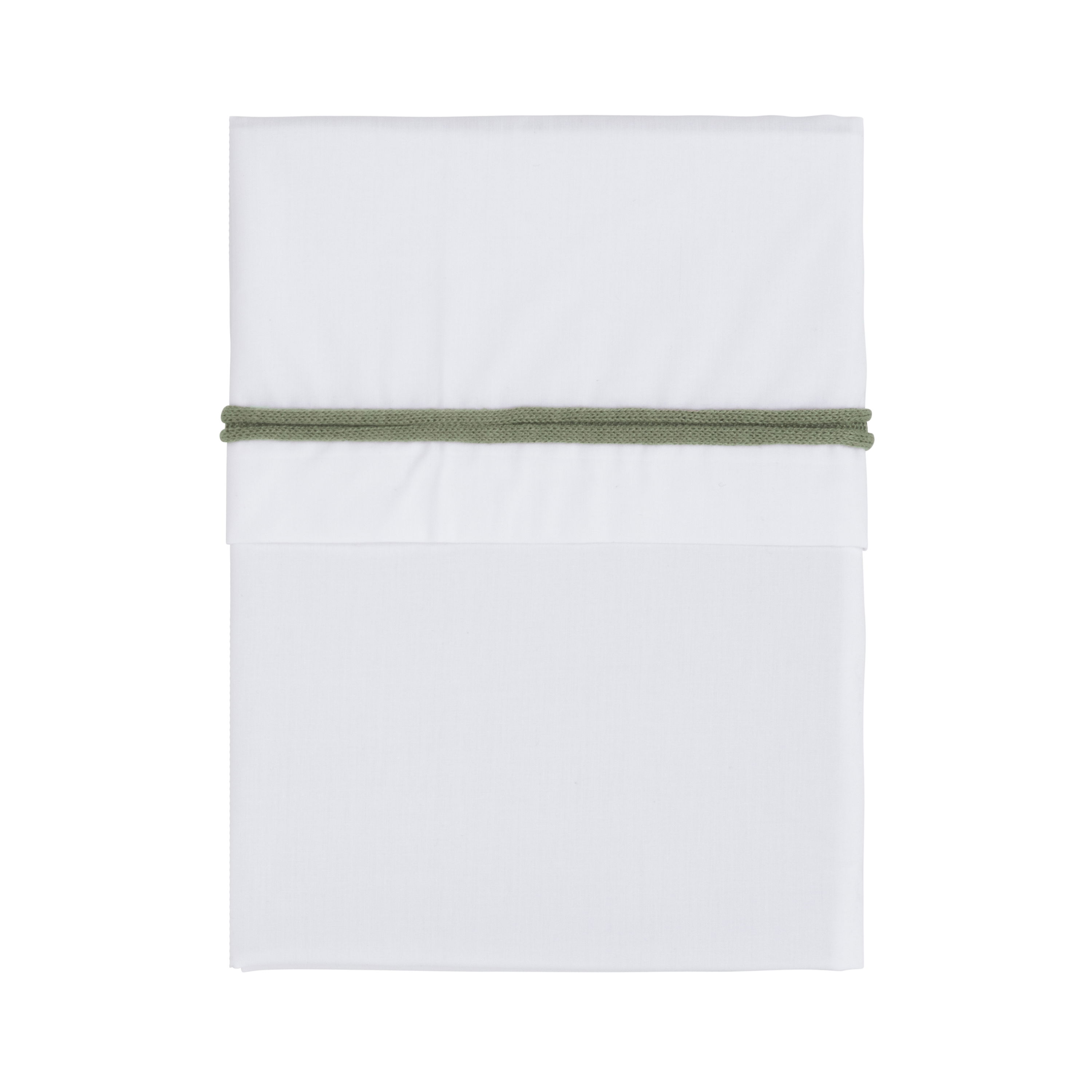 Drap berceau ruban tricoté urban green/blanc