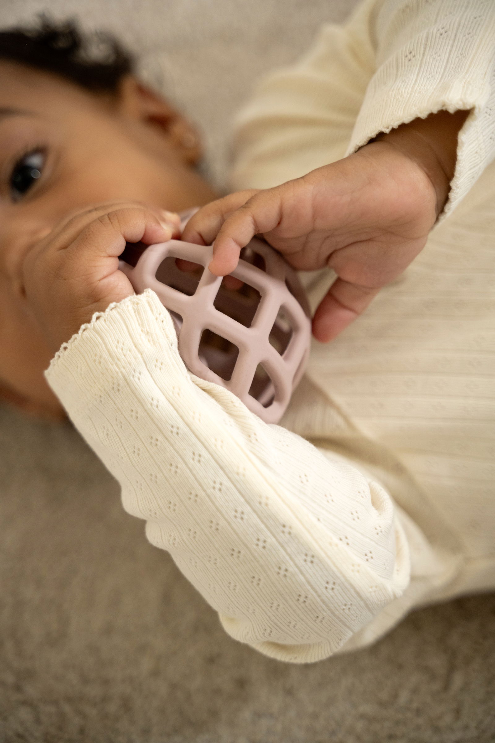 Toy ball old pink/warm linen - 2-pack