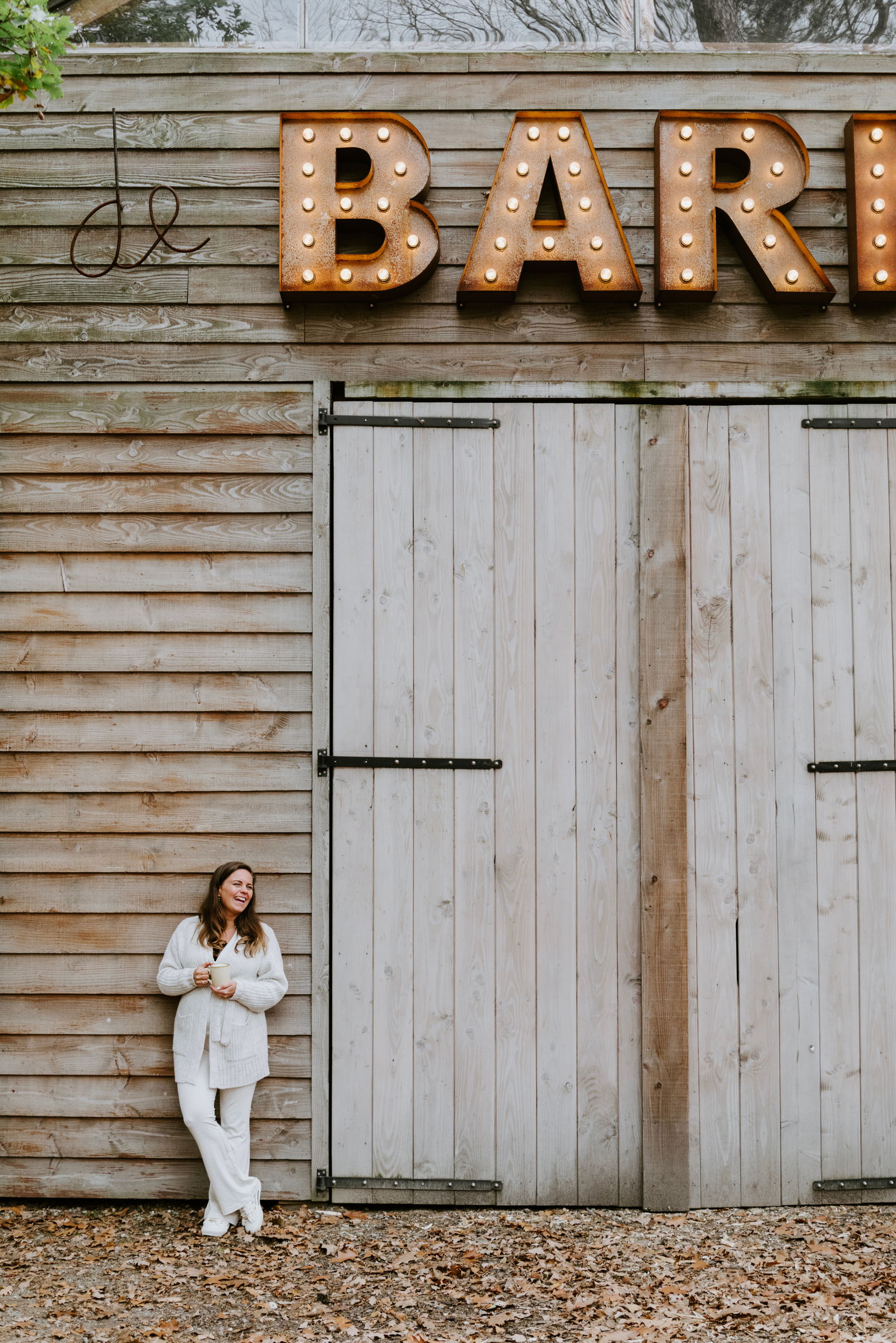 Flared zwangerschapsbroek Glow ecru - L