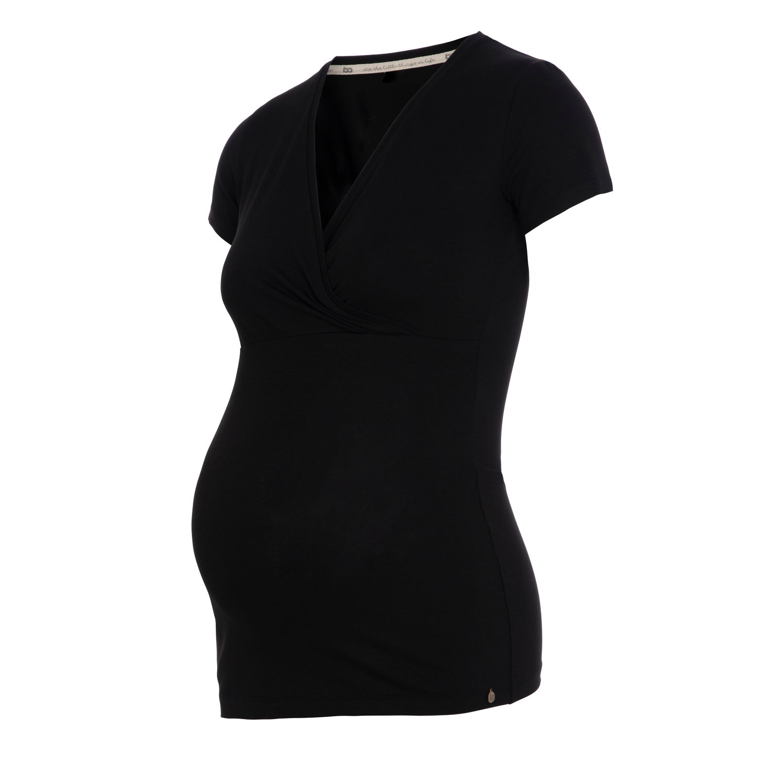 Maternity T-shirt Glow black - L - With nursing function