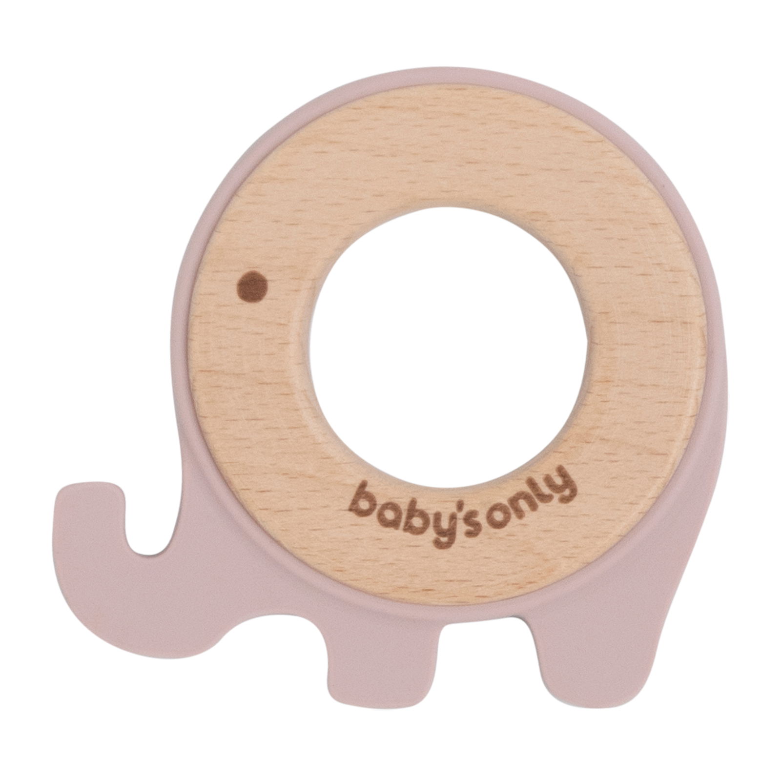 Teething ring elephant old pink