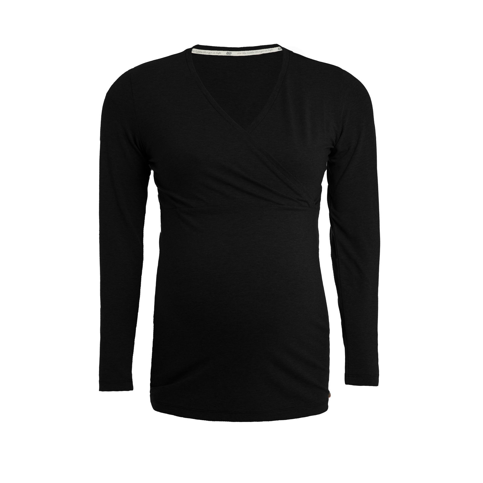 Maternity long sleeve top Glow black - M - With nursing function