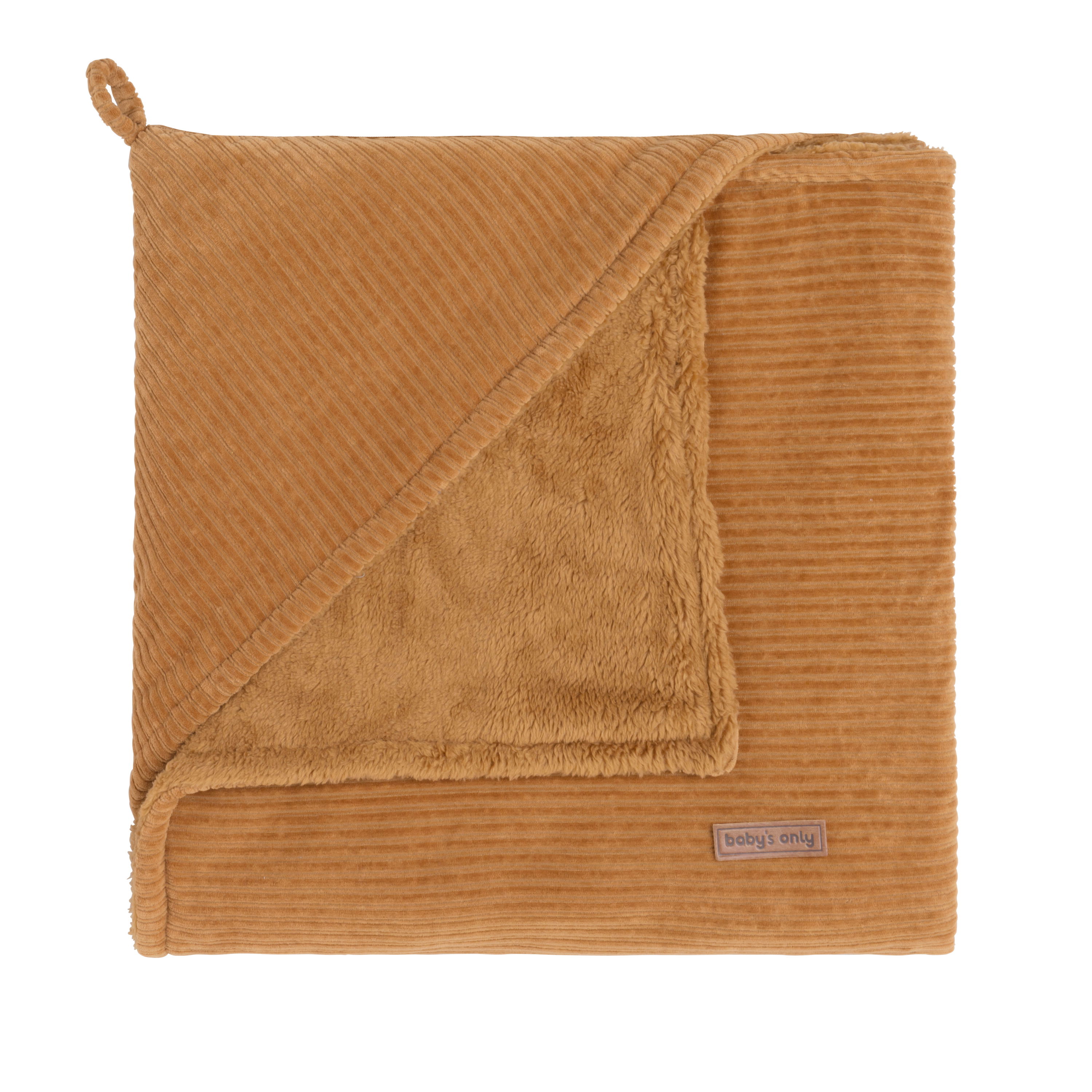 Hooded baby blanket Sense caramel