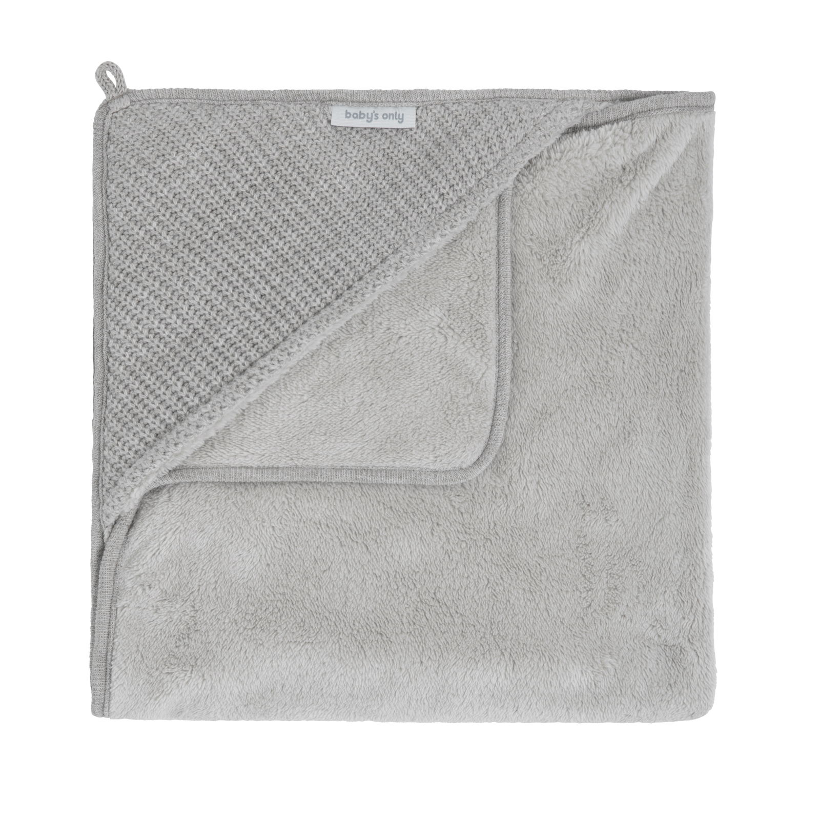 Hooded baby blanket Hope dusty grey