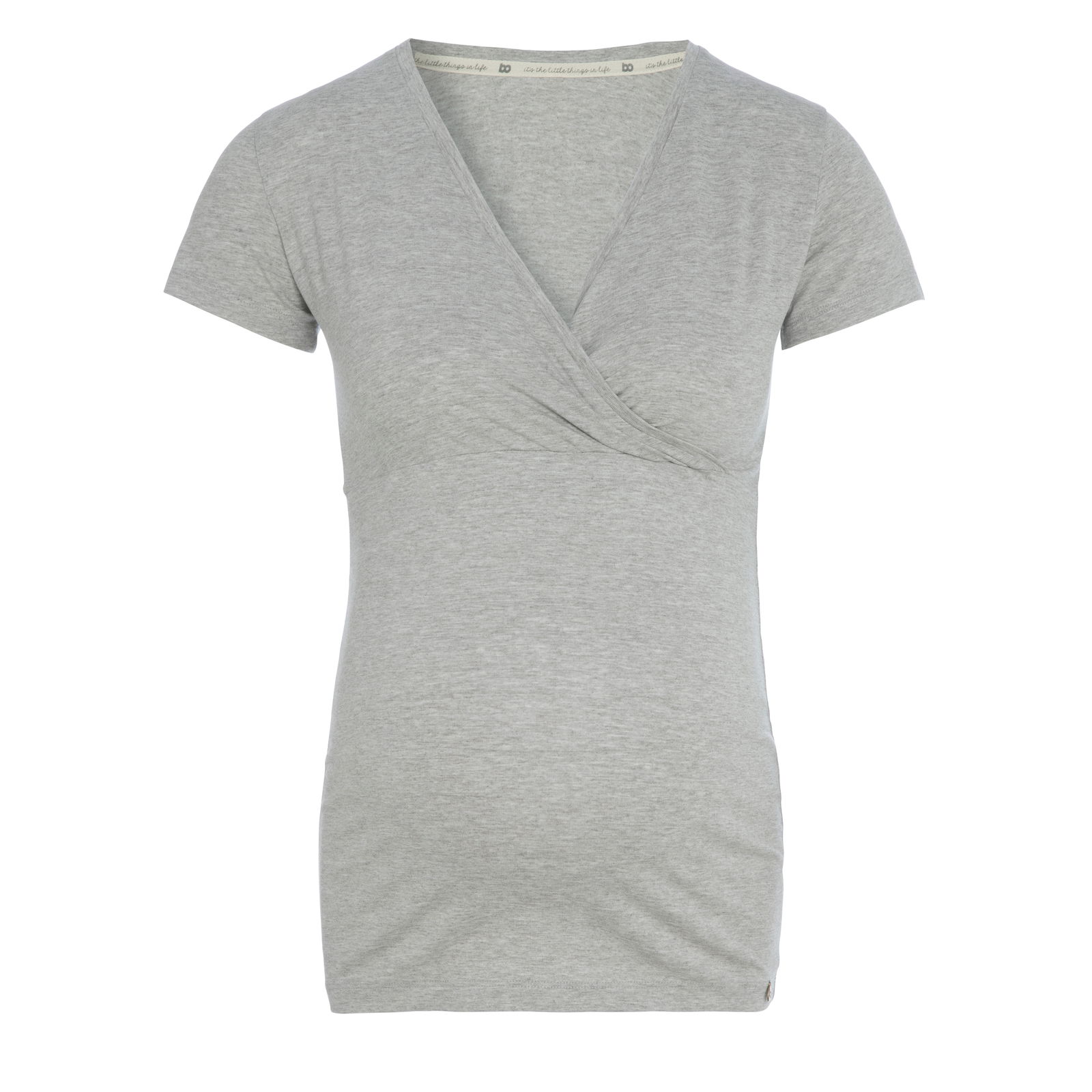 Maternity T-shirt Glow dusty grey - S - With nursing function