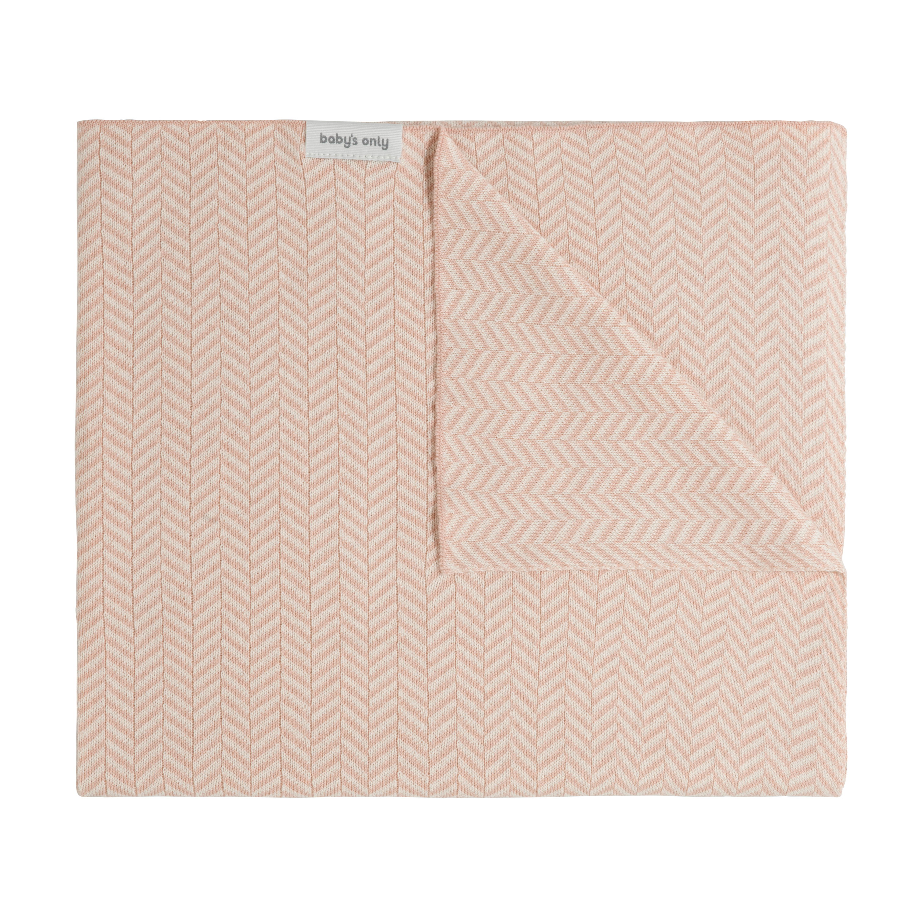 Baby crib blanket Dawn blush/ecru