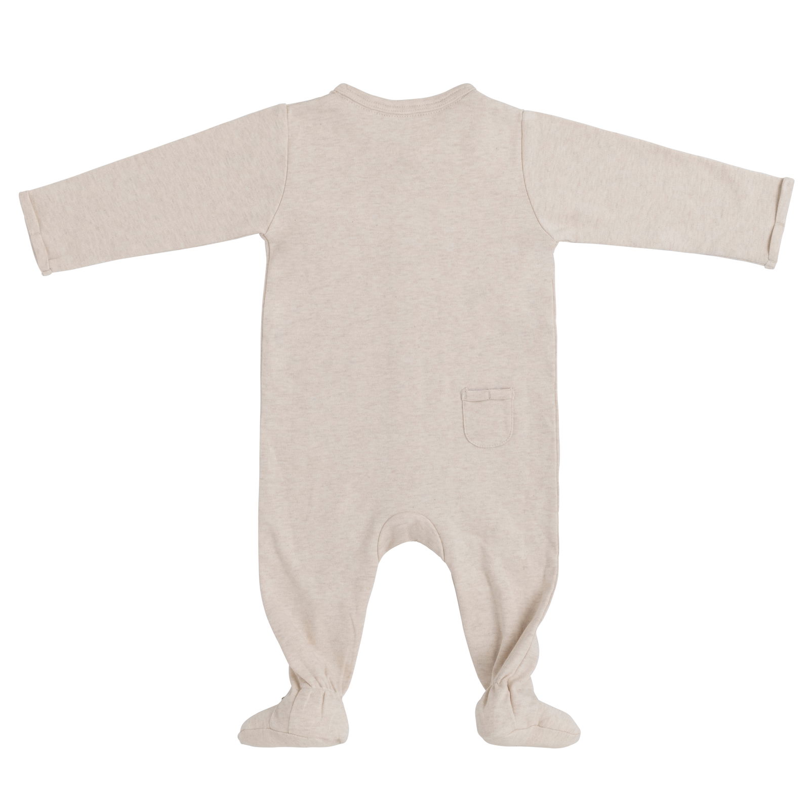 Strampler Mit Füßen Melange Warm Linen - 68
