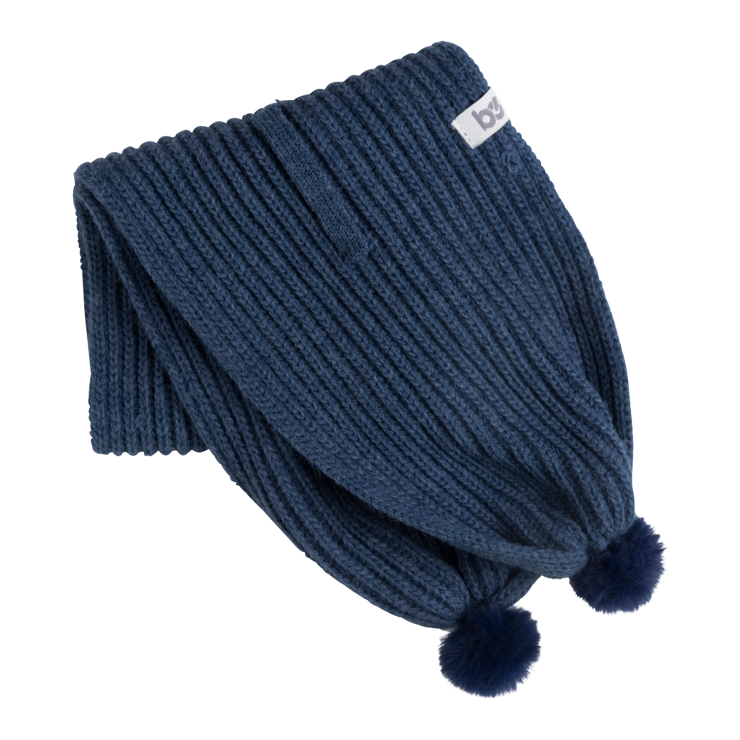 Écharpe croisée avec pompon jeans - 3-36 mois