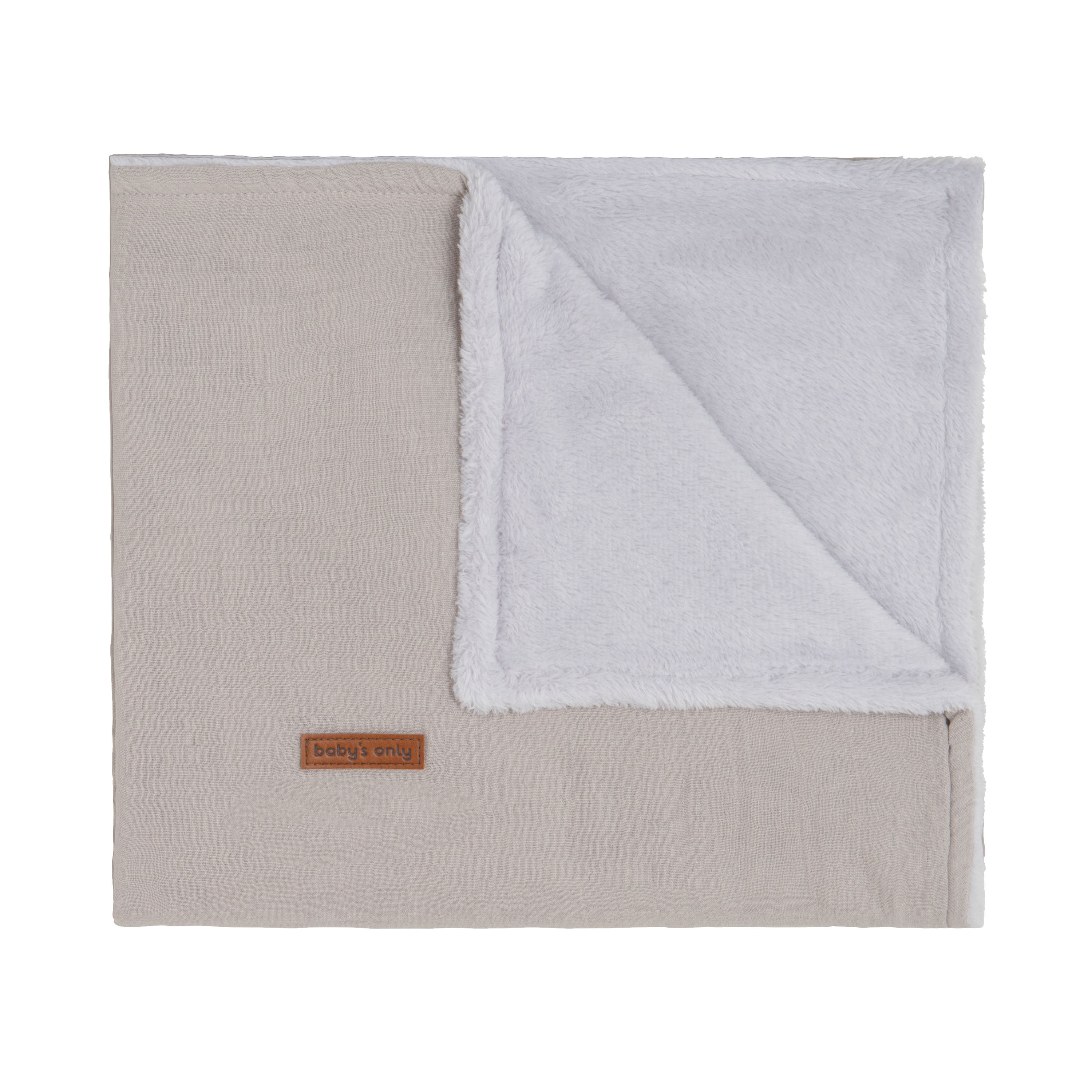 Couverture berceau teddy Breeze urban taupe