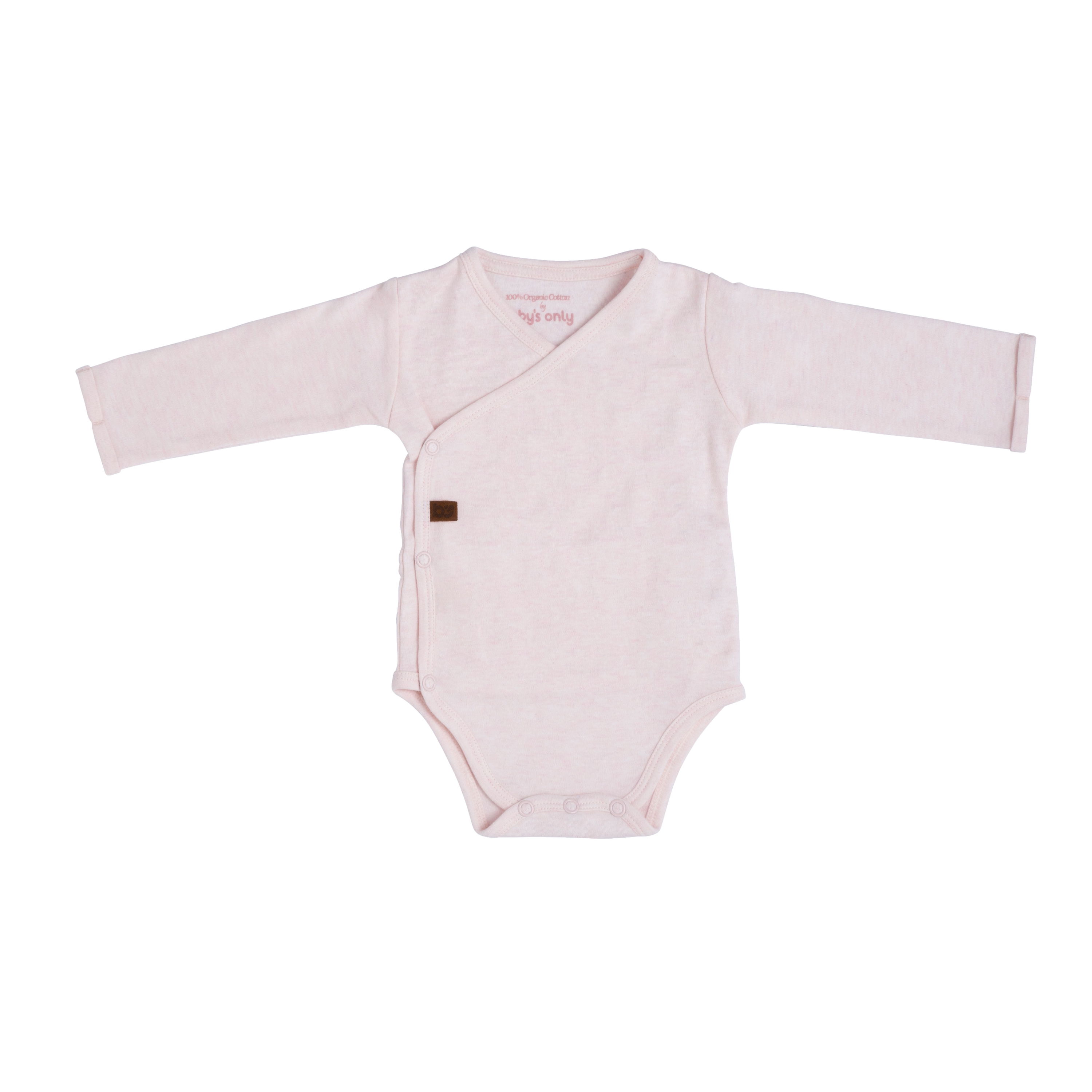 Baby Body Langen Ärmeln Melange Klassisch Rosa - 62