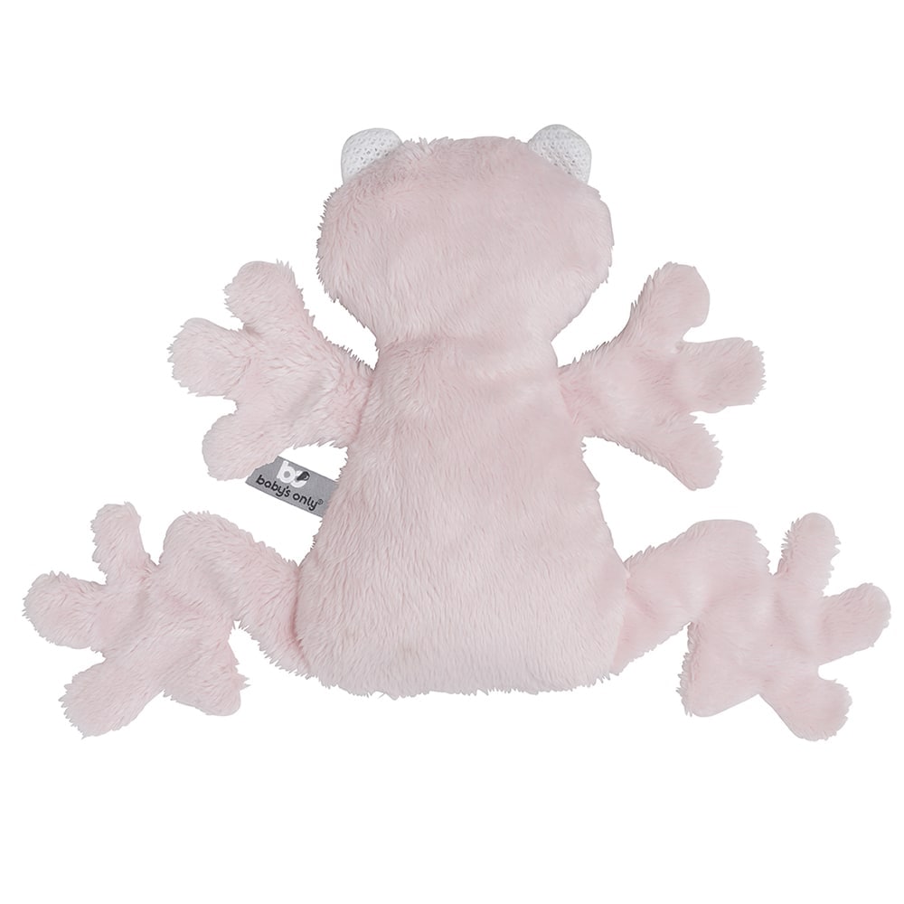 Doudou d&#039;éveil grenouille rose très clair